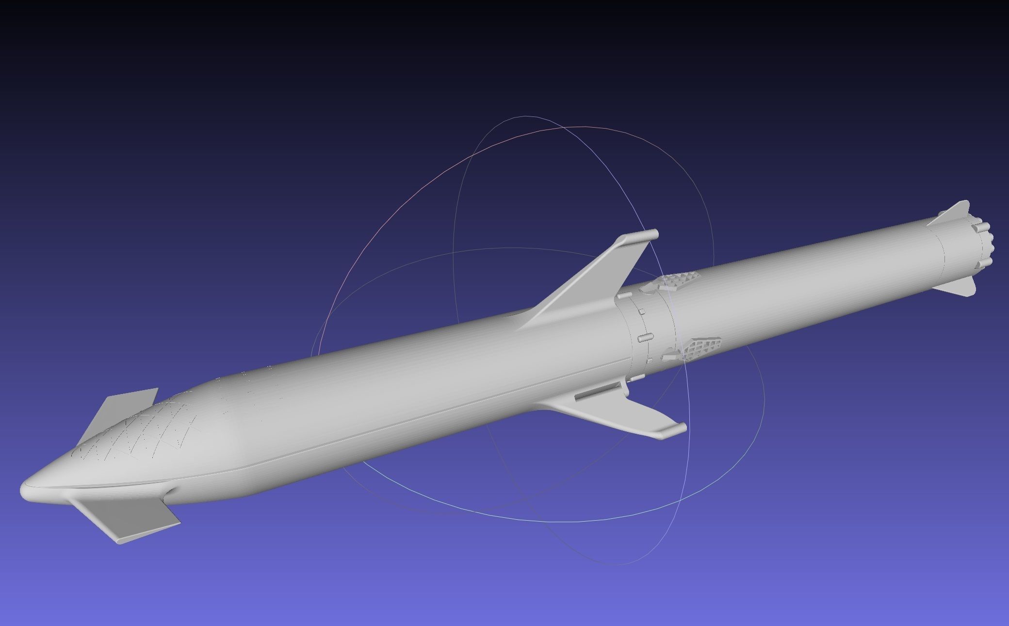 Starship BFR 2018 - Space-X Mars Rocket Latest Version Model 3D print model_76