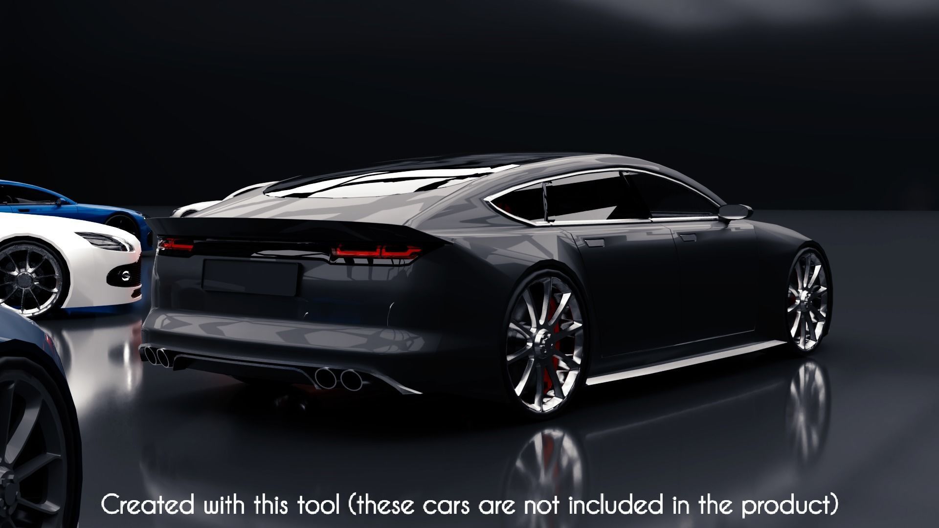 Modular Car Creation Tool Low-poly 3D model_33