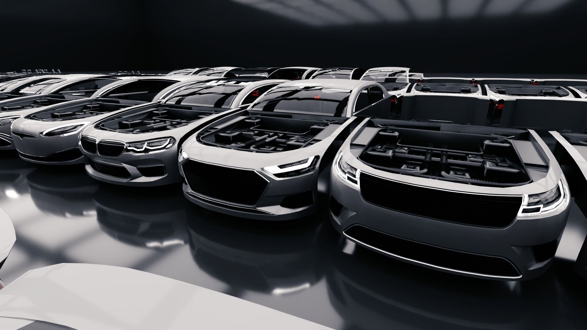 Modular Car Creation Tool Low-poly 3D model_9