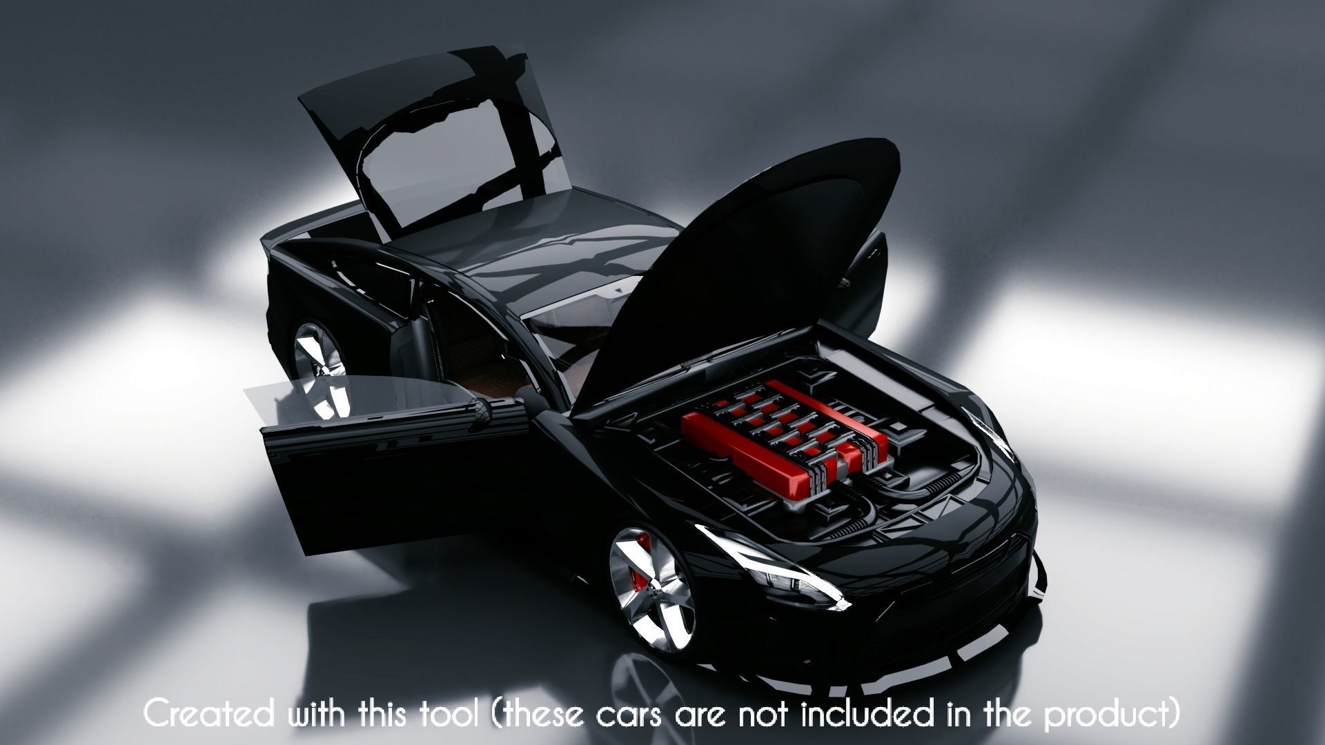 Modular Car Creation Tool Low-poly 3D model_34