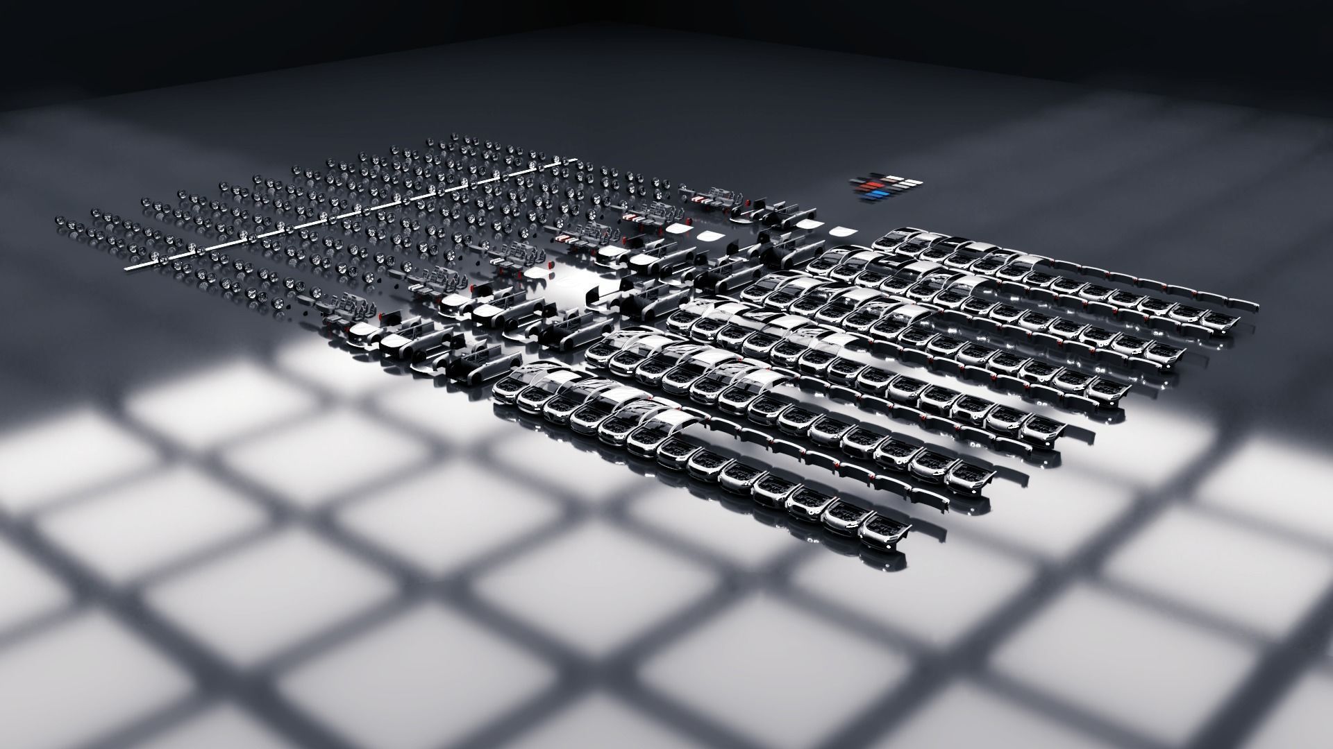 Modular Car Creation Tool Low-poly 3D model_2