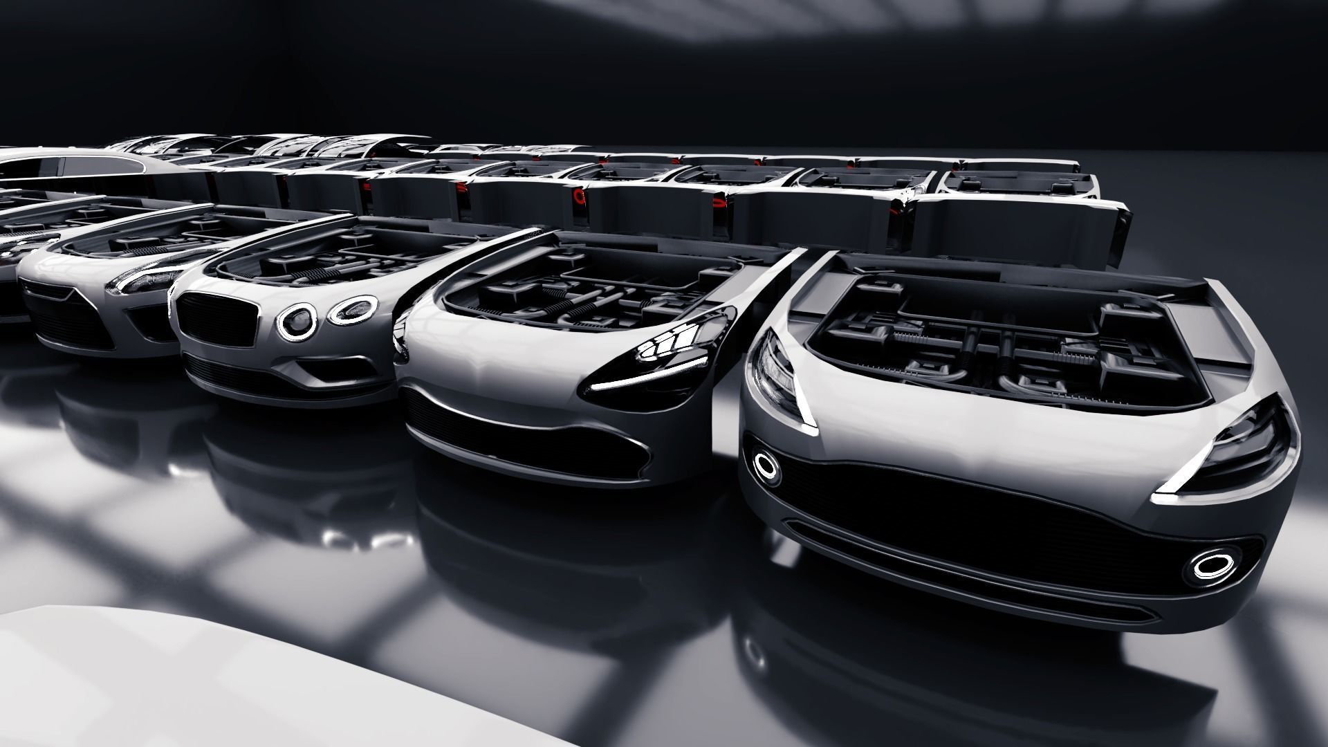 Modular Car Creation Tool Low-poly 3D model_7