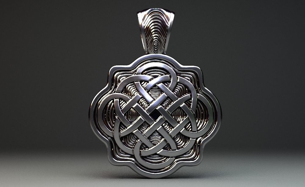 Pendant Shivering Waves 3D print model_1