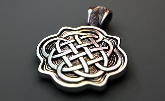 Pendant Shivering Waves 3D print model