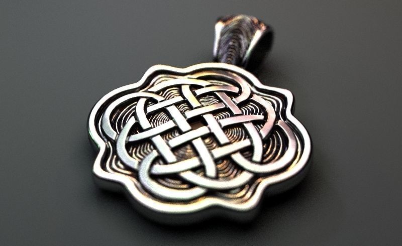 Pendant Shivering Waves 3D print model_0