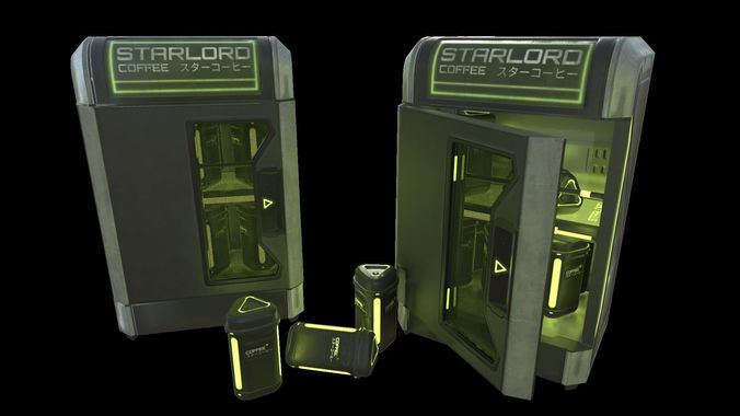 Starlord Coffee Low-poly 3D model