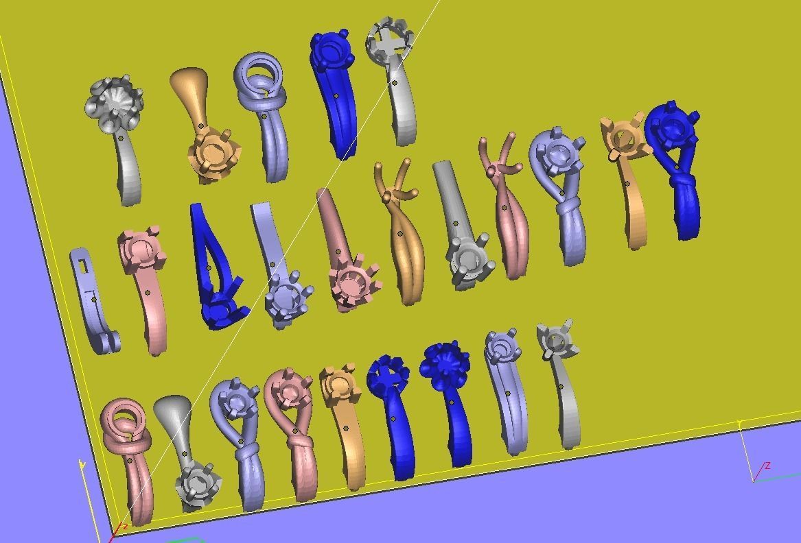 101215 Pack of 13 classic earrings 3D print model_10