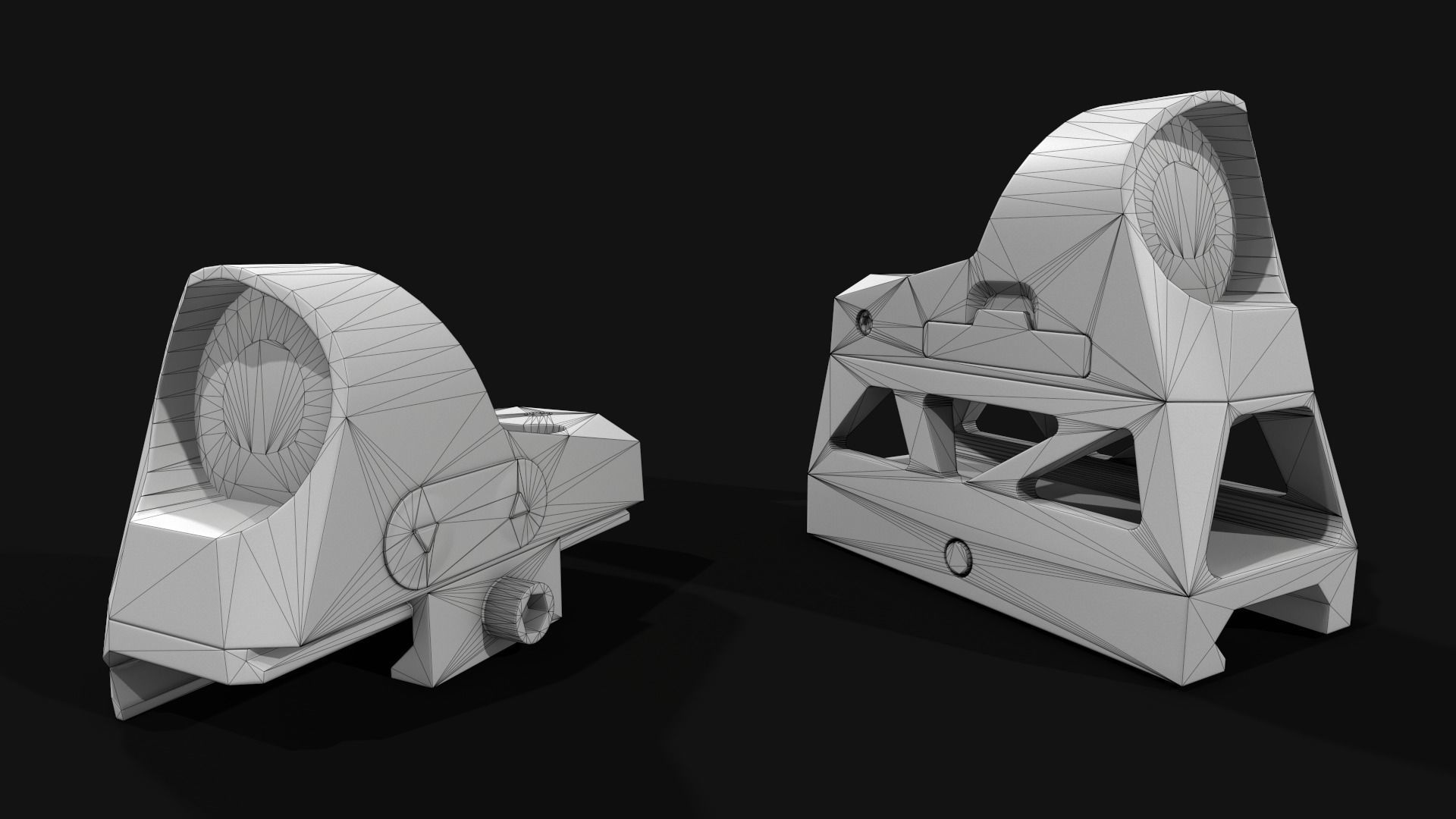 Sig Sauer Romeo3 Miniture Reflex Sight Low-poly 3D model_2