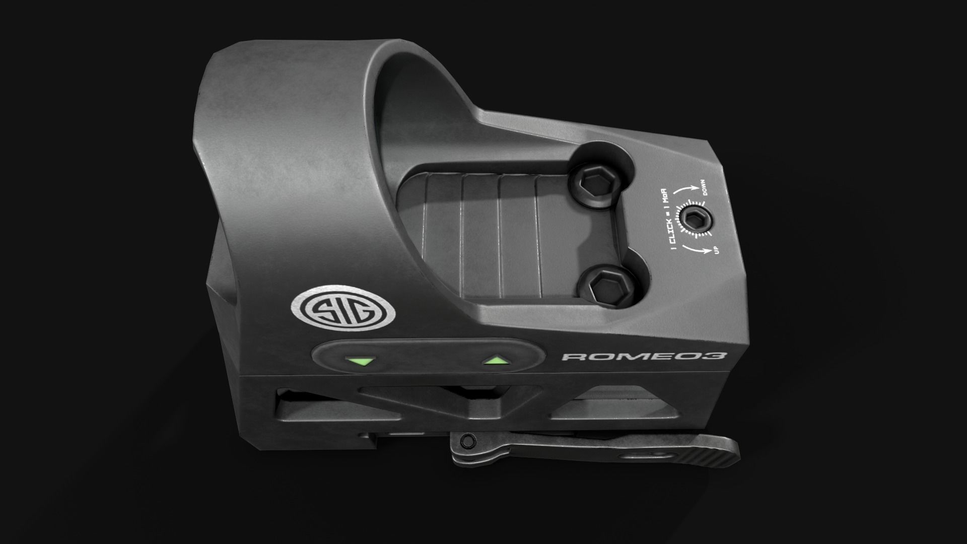 Sig Sauer Romeo3 Miniture Reflex Sight Low-poly 3D model_21