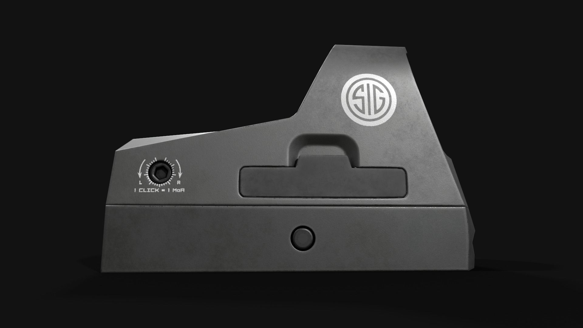 Sig Sauer Romeo3 Miniture Reflex Sight Low-poly 3D model_8