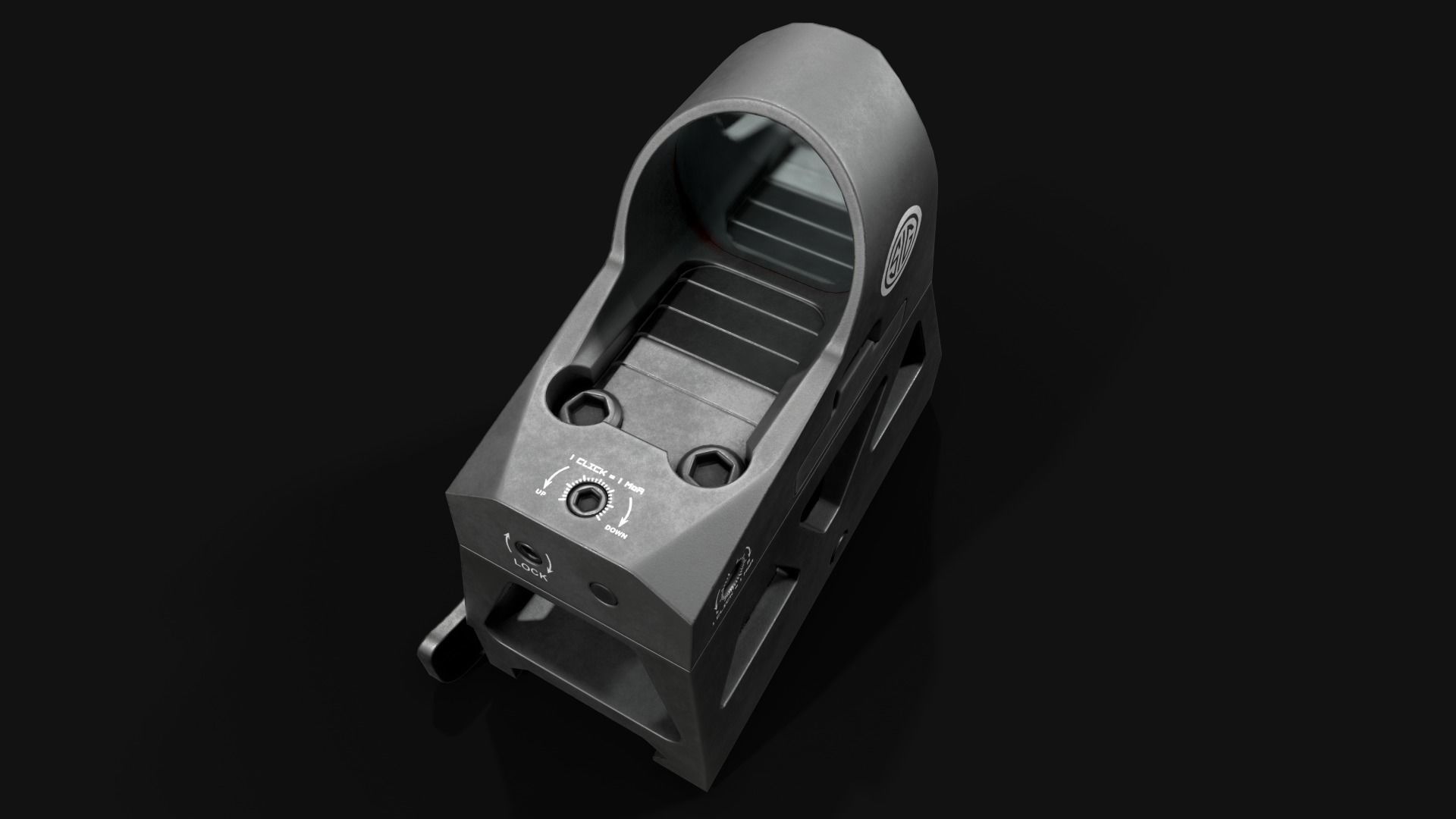 Sig Sauer Romeo3 Miniture Reflex Sight Low-poly 3D model_23