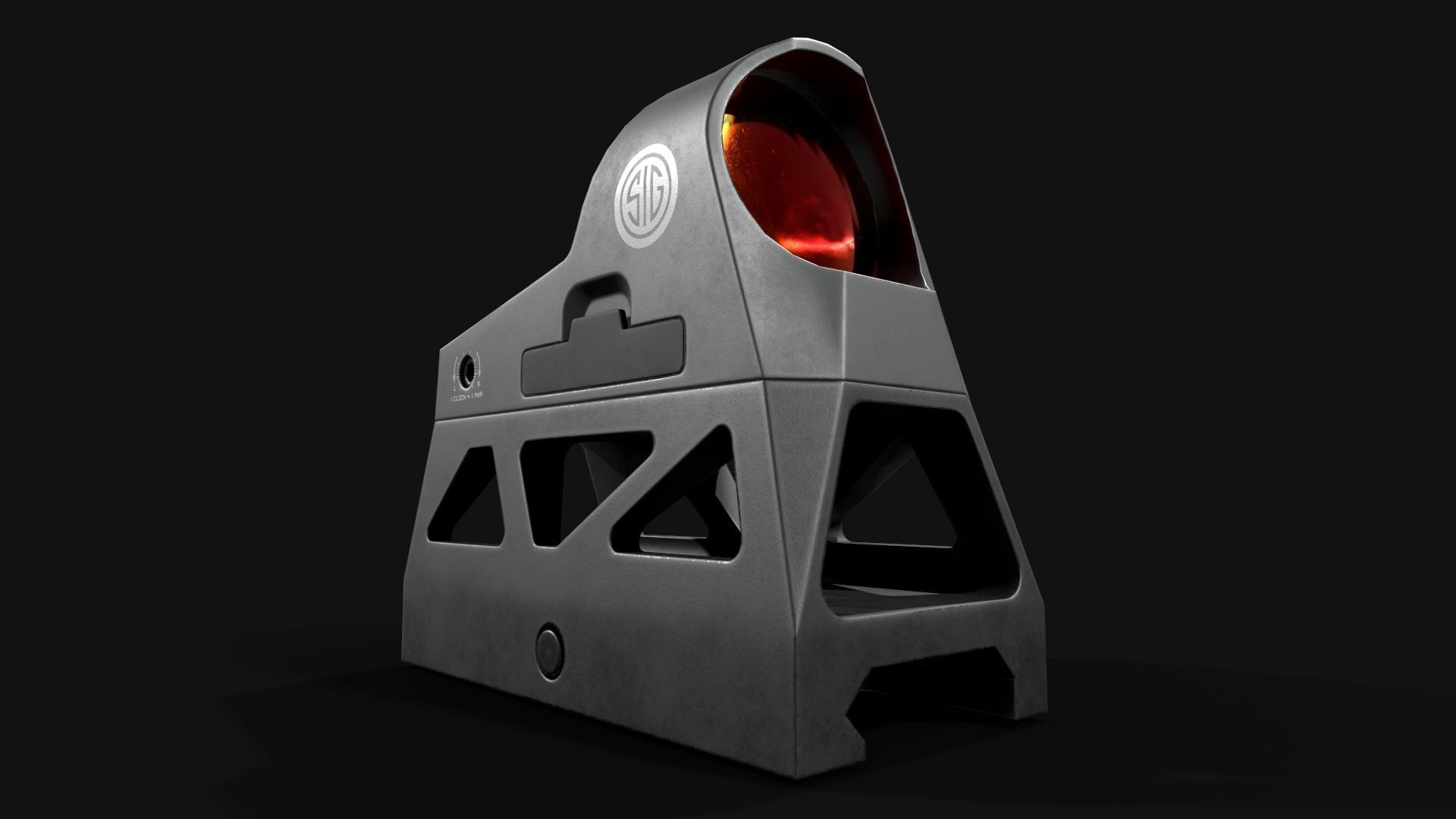 Sig Sauer Romeo3 Miniture Reflex Sight Low-poly 3D model_17