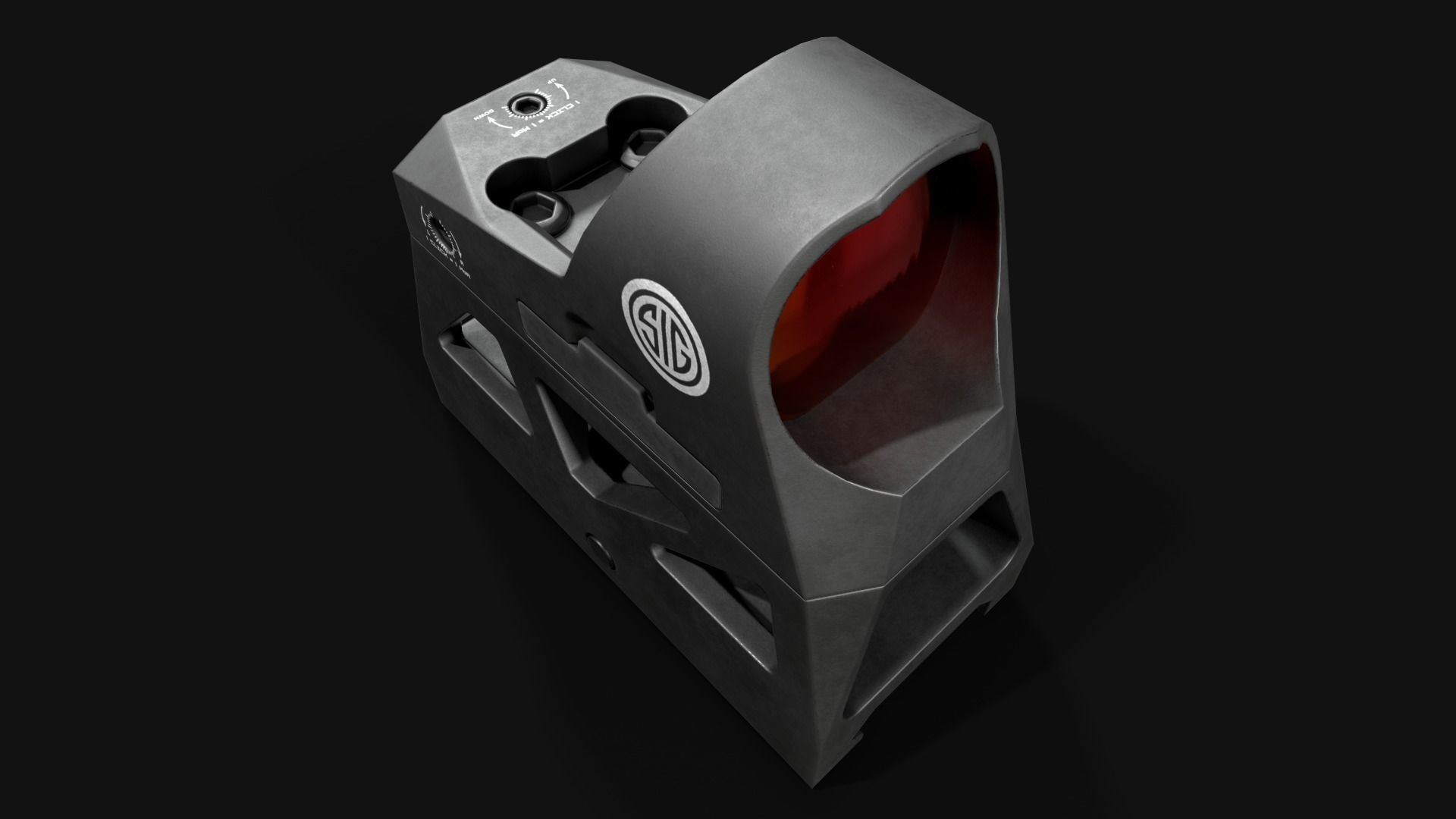 Sig Sauer Romeo3 Miniture Reflex Sight Low-poly 3D model_25