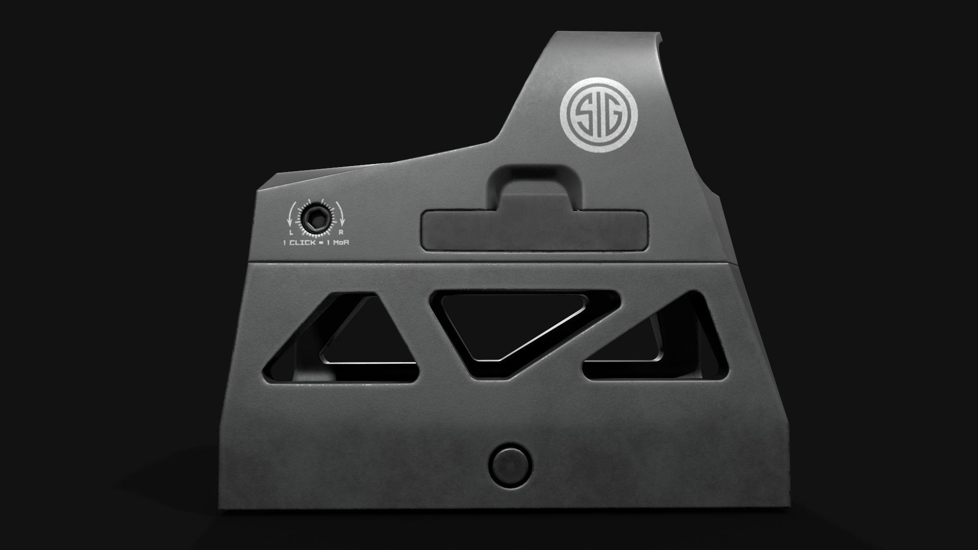 Sig Sauer Romeo3 Miniture Reflex Sight Low-poly 3D model_16