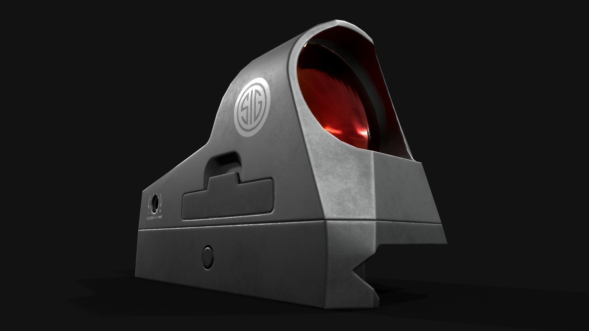 Sig Sauer Romeo3 Miniture Reflex Sight Low-poly 3D model_9