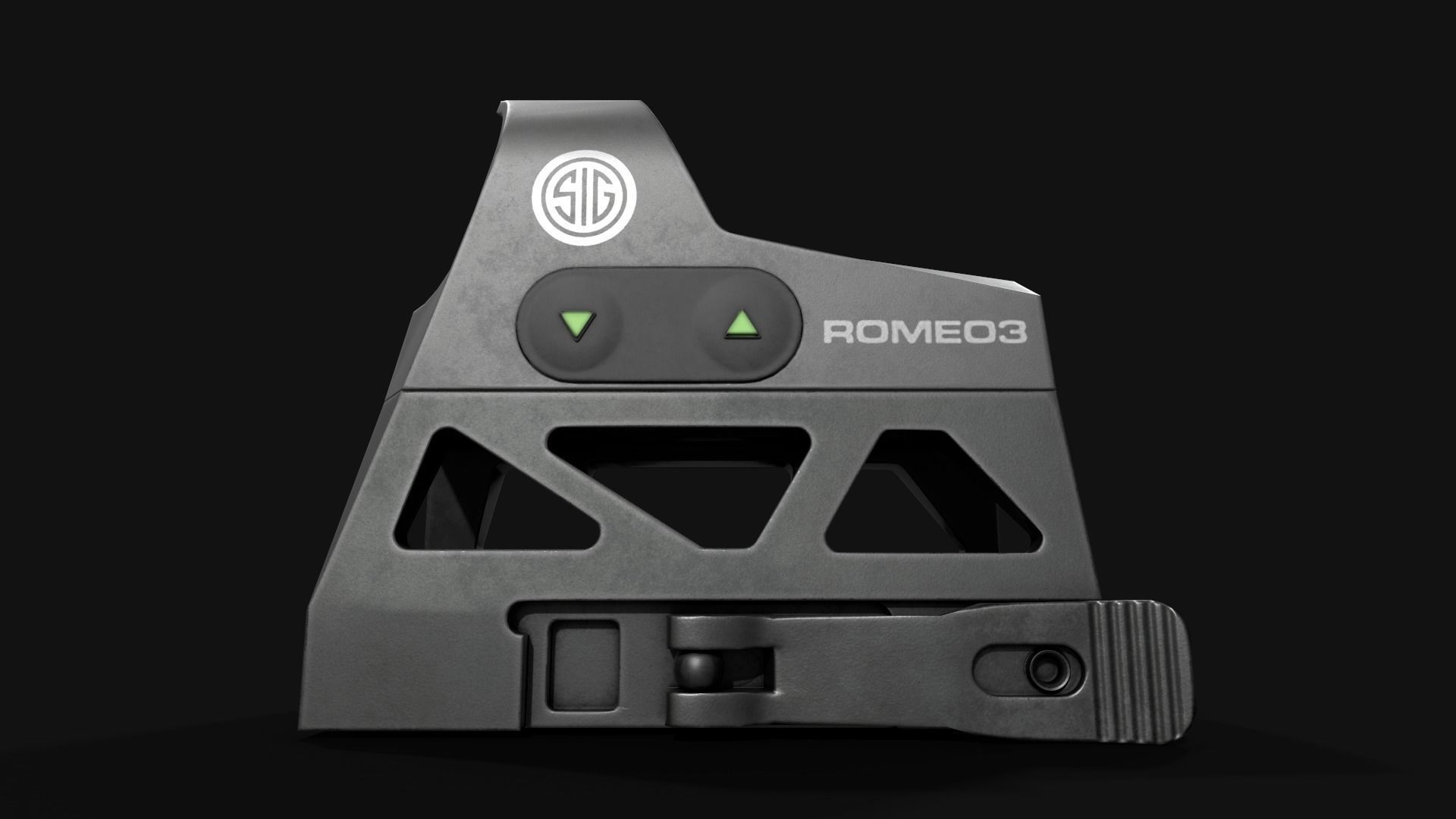Sig Sauer Romeo3 Miniture Reflex Sight Low-poly 3D model_12