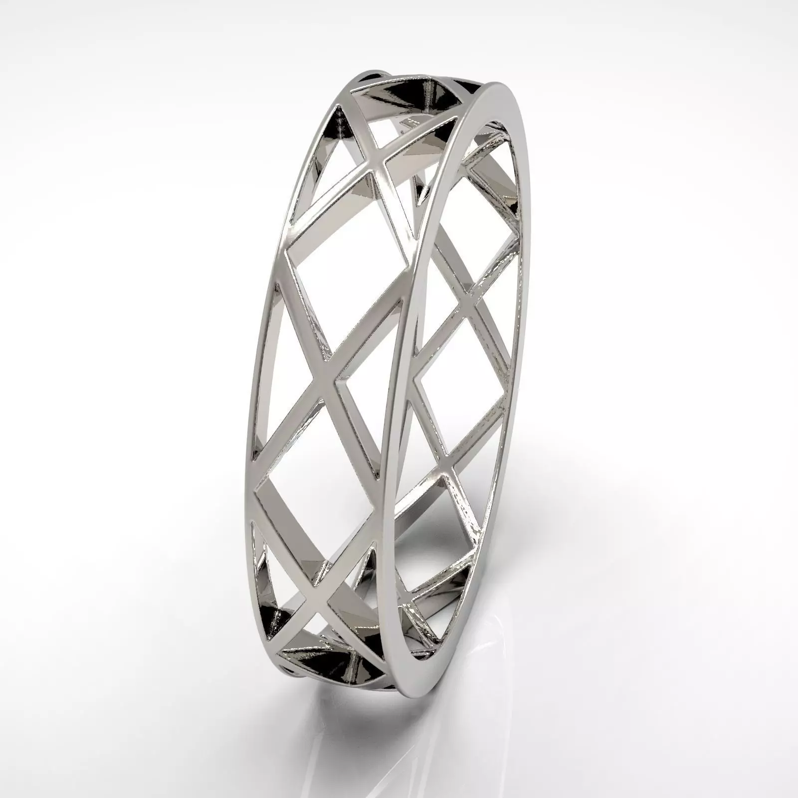 geometric ring 3D print model_0