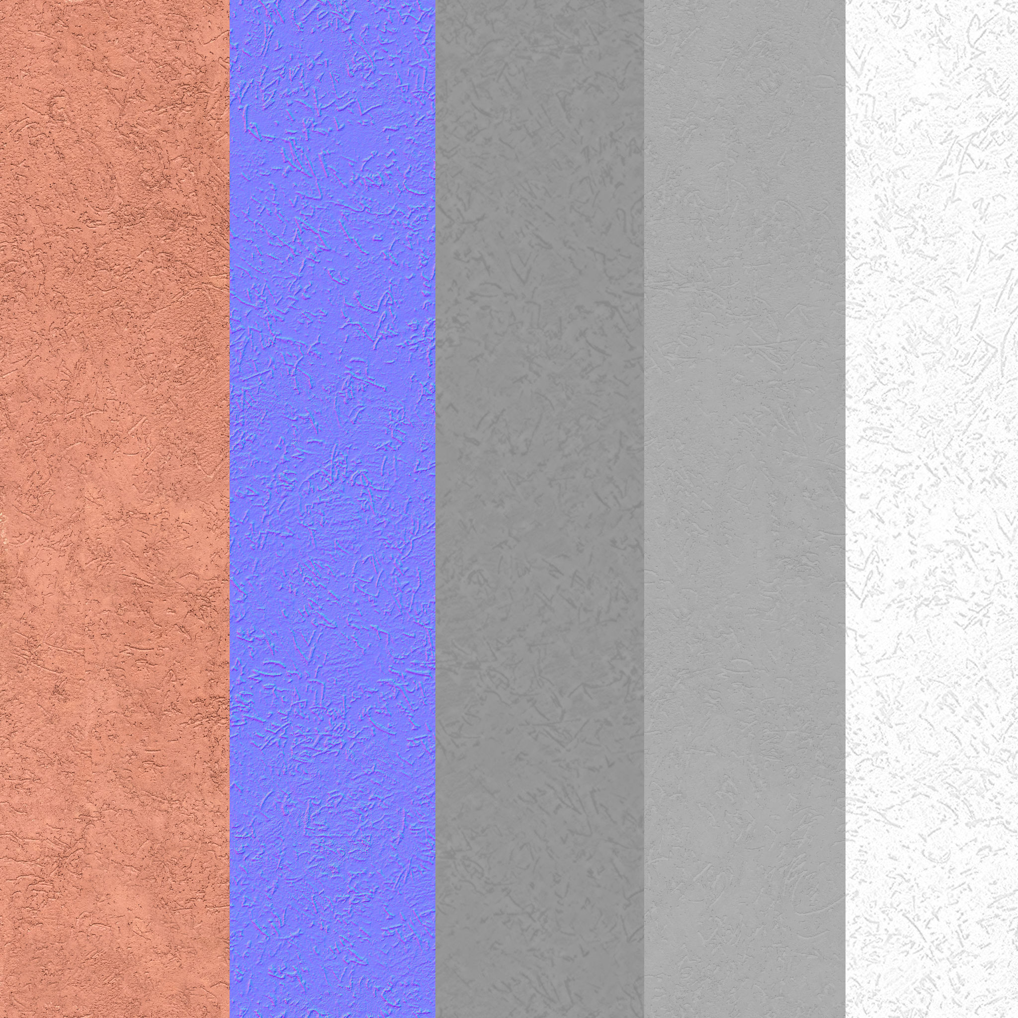 PBR Scanned Red Stucco Texture_4
