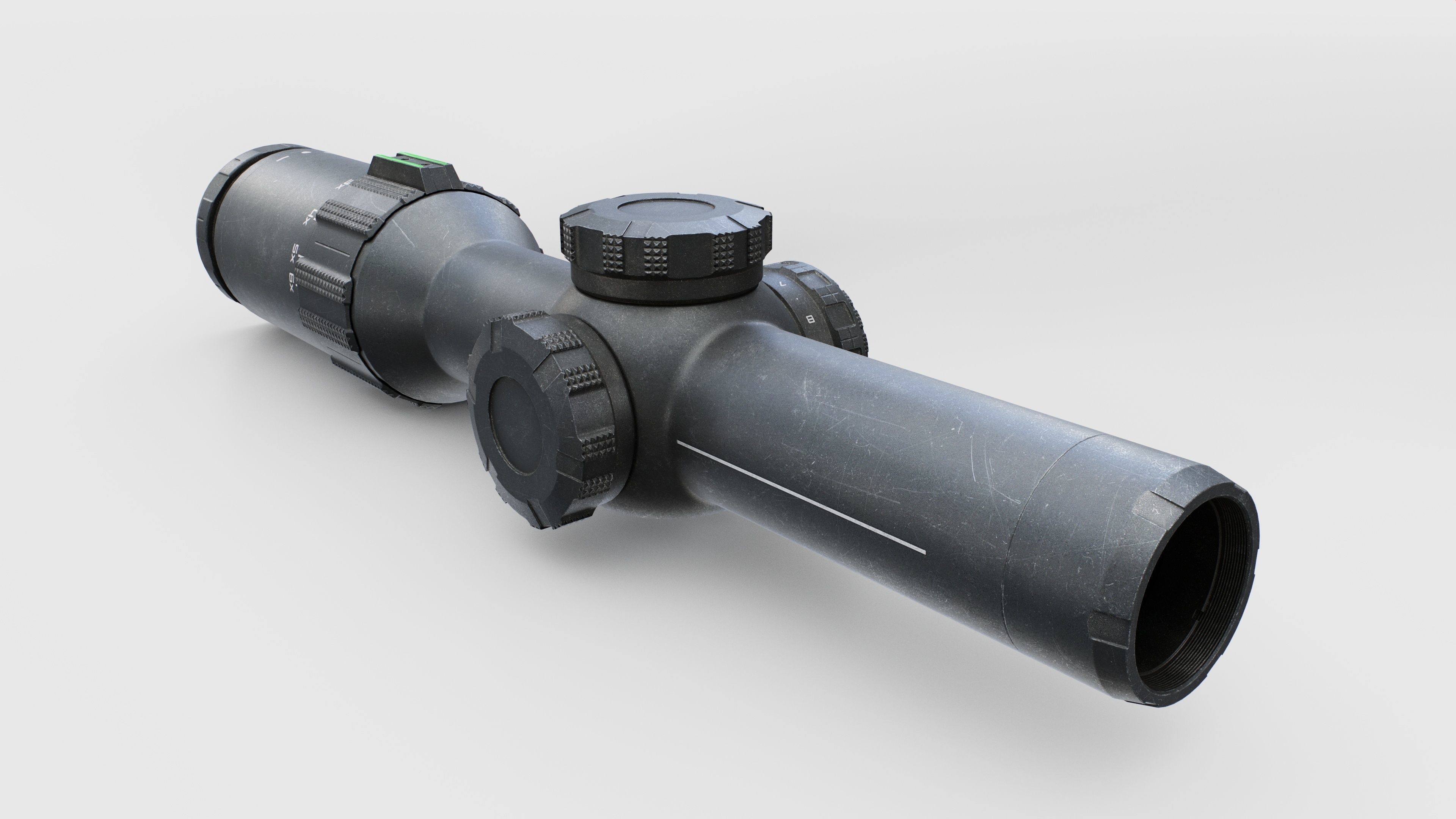Sig Sauer Tango6T 1-6x24mm Low Power Variable Optic Low-poly 3D model_14