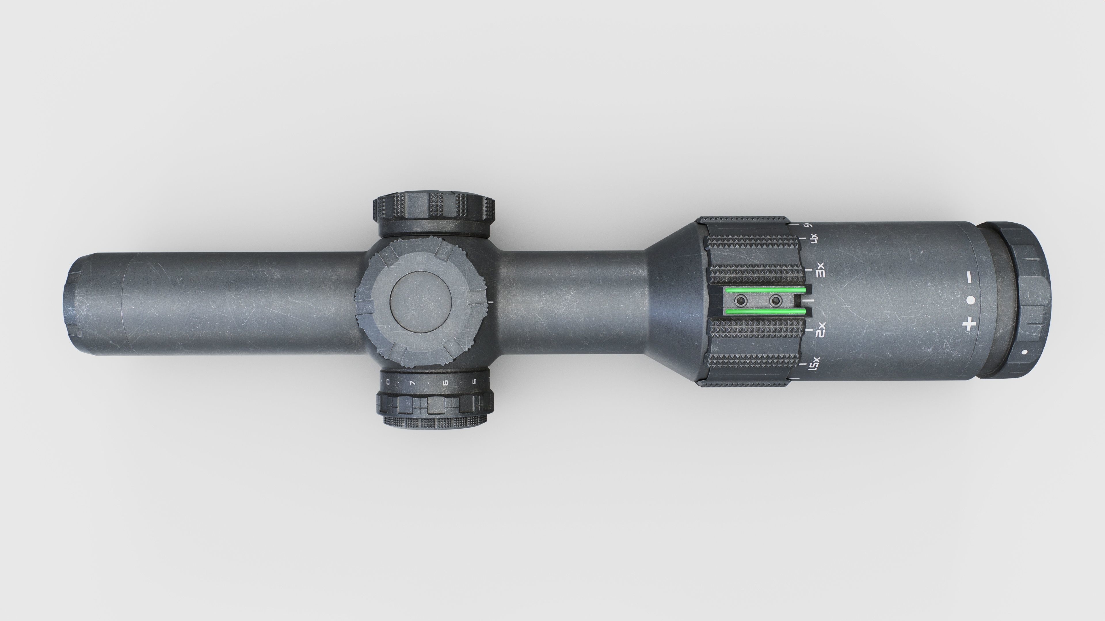 Sig Sauer Tango6T 1-6x24mm Low Power Variable Optic Low-poly 3D model_16