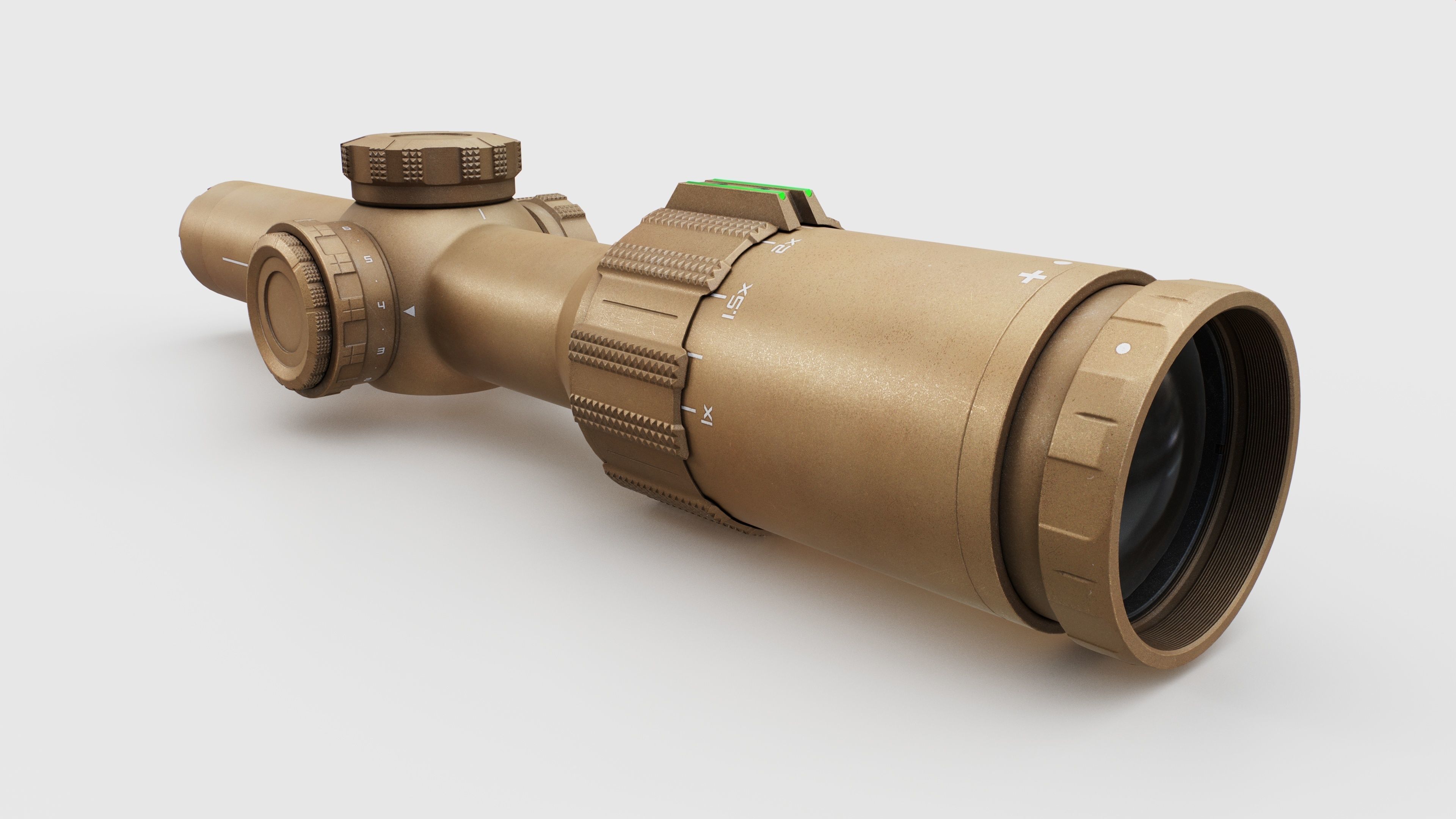 Sig Sauer Tango6T 1-6x24mm Low Power Variable Optic Low-poly 3D model_7