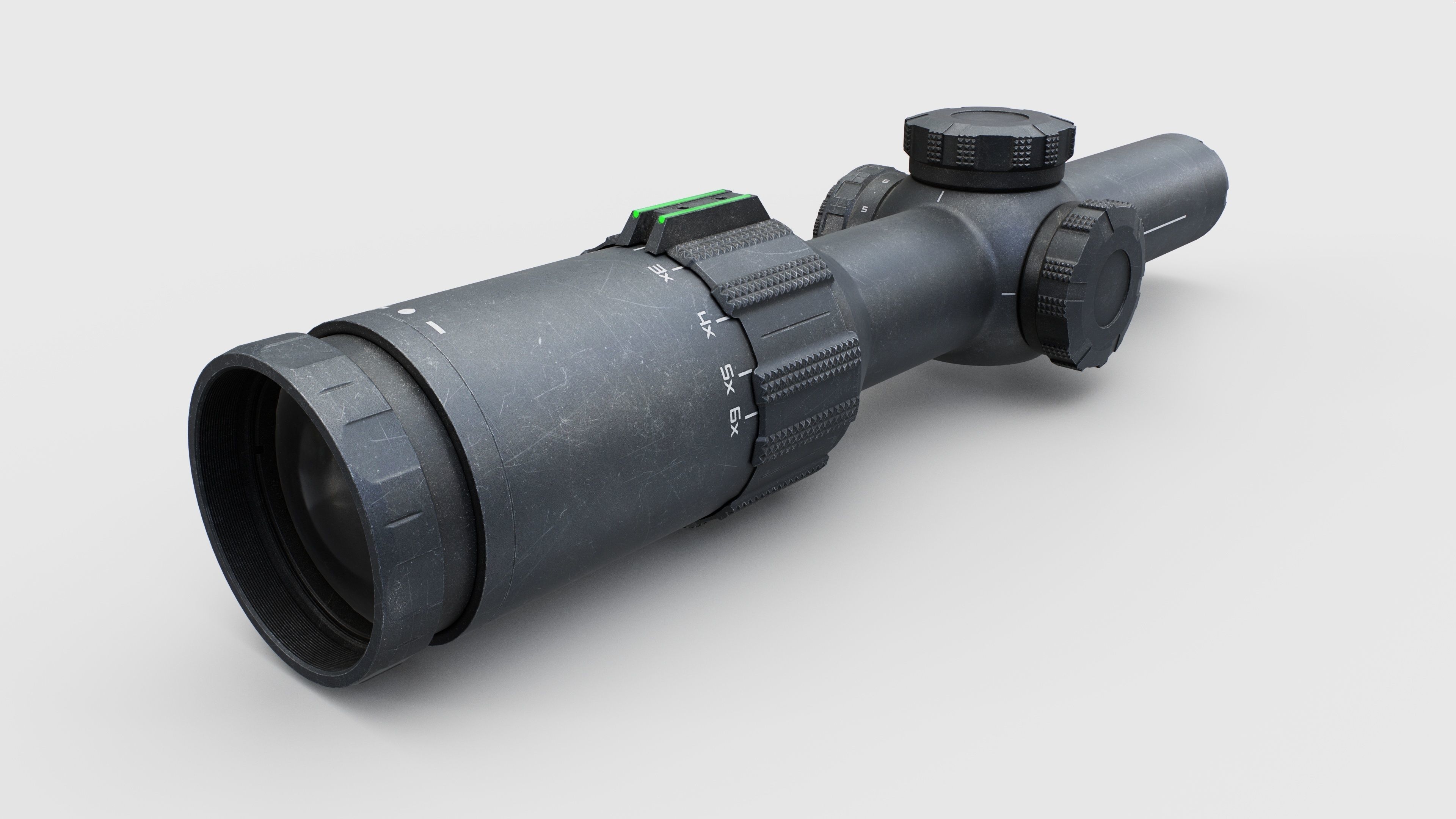 Sig Sauer Tango6T 1-6x24mm Low Power Variable Optic Low-poly 3D model_10