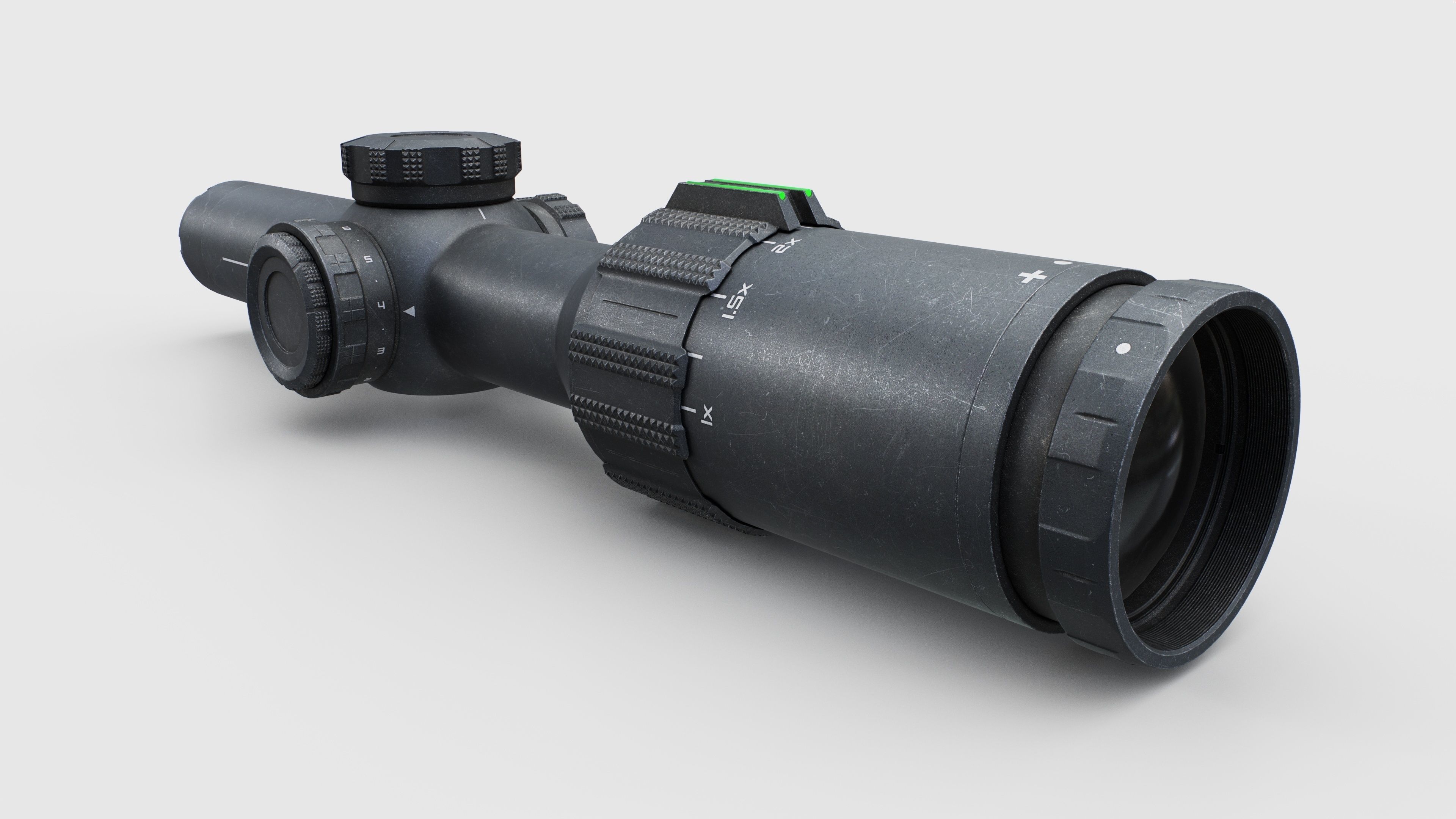 Sig Sauer Tango6T 1-6x24mm Low Power Variable Optic Low-poly 3D model_6
