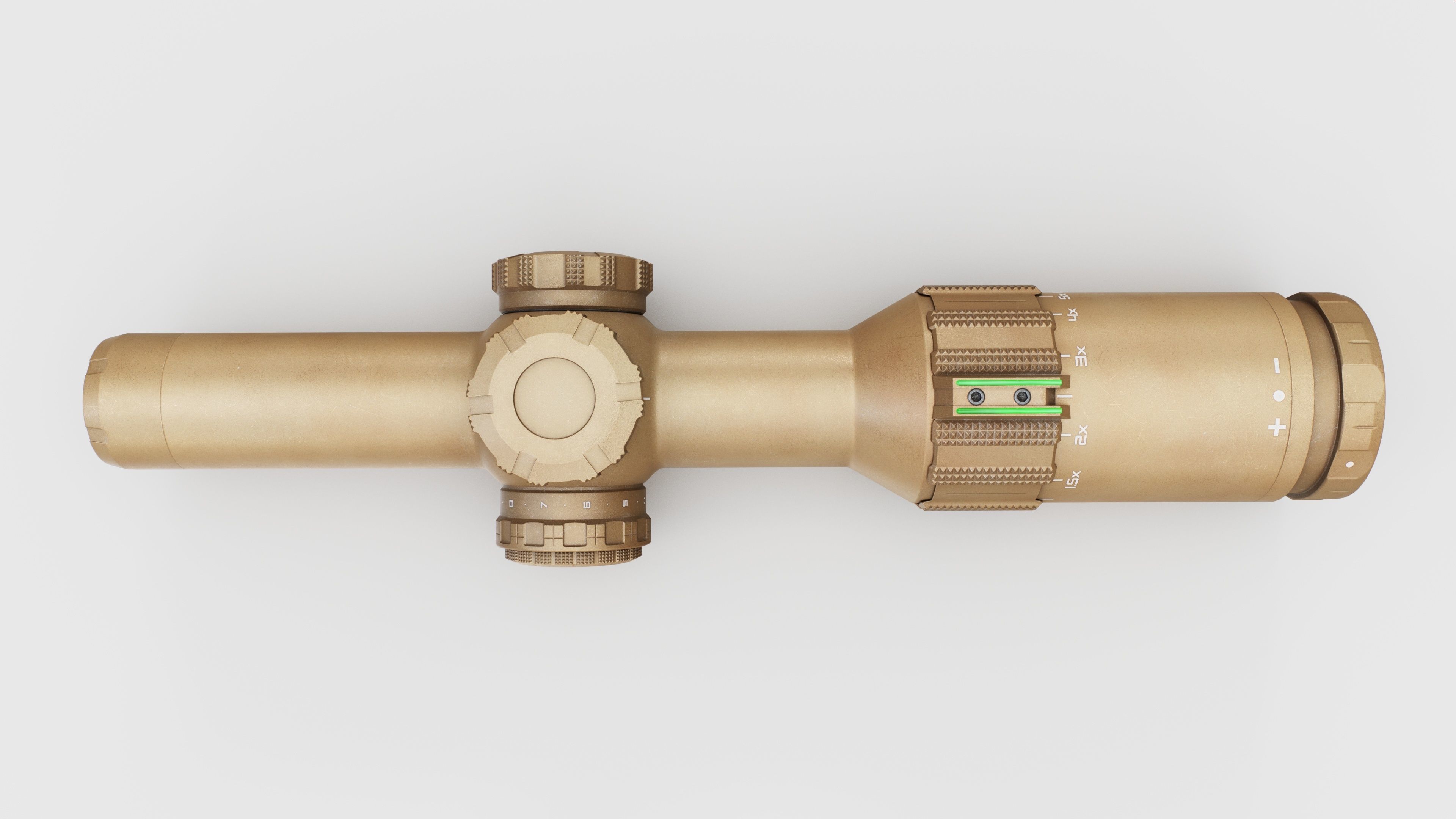 Sig Sauer Tango6T 1-6x24mm Low Power Variable Optic Low-poly 3D model_17