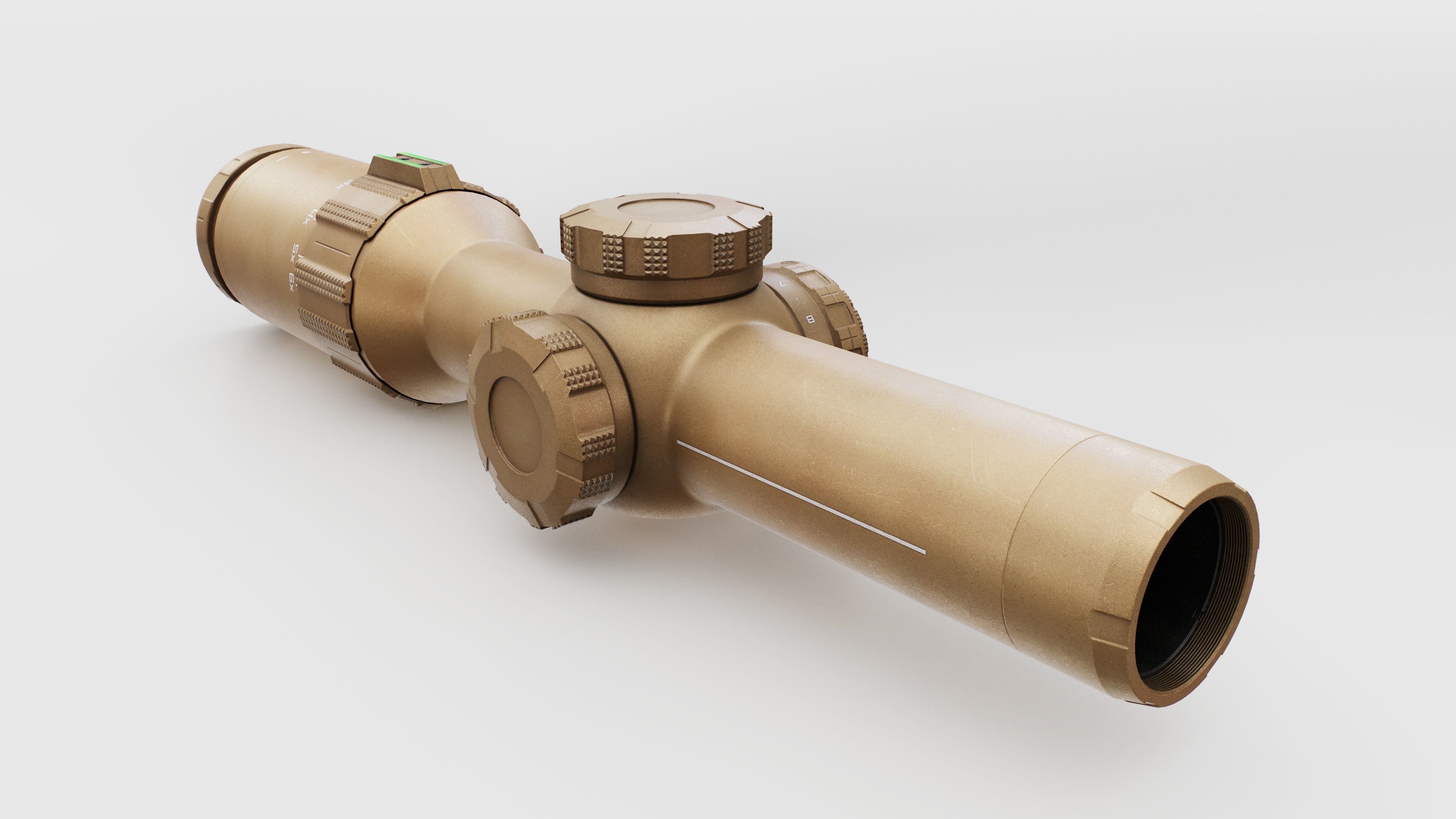 Sig Sauer Tango6T 1-6x24mm Low Power Variable Optic Low-poly 3D model_15