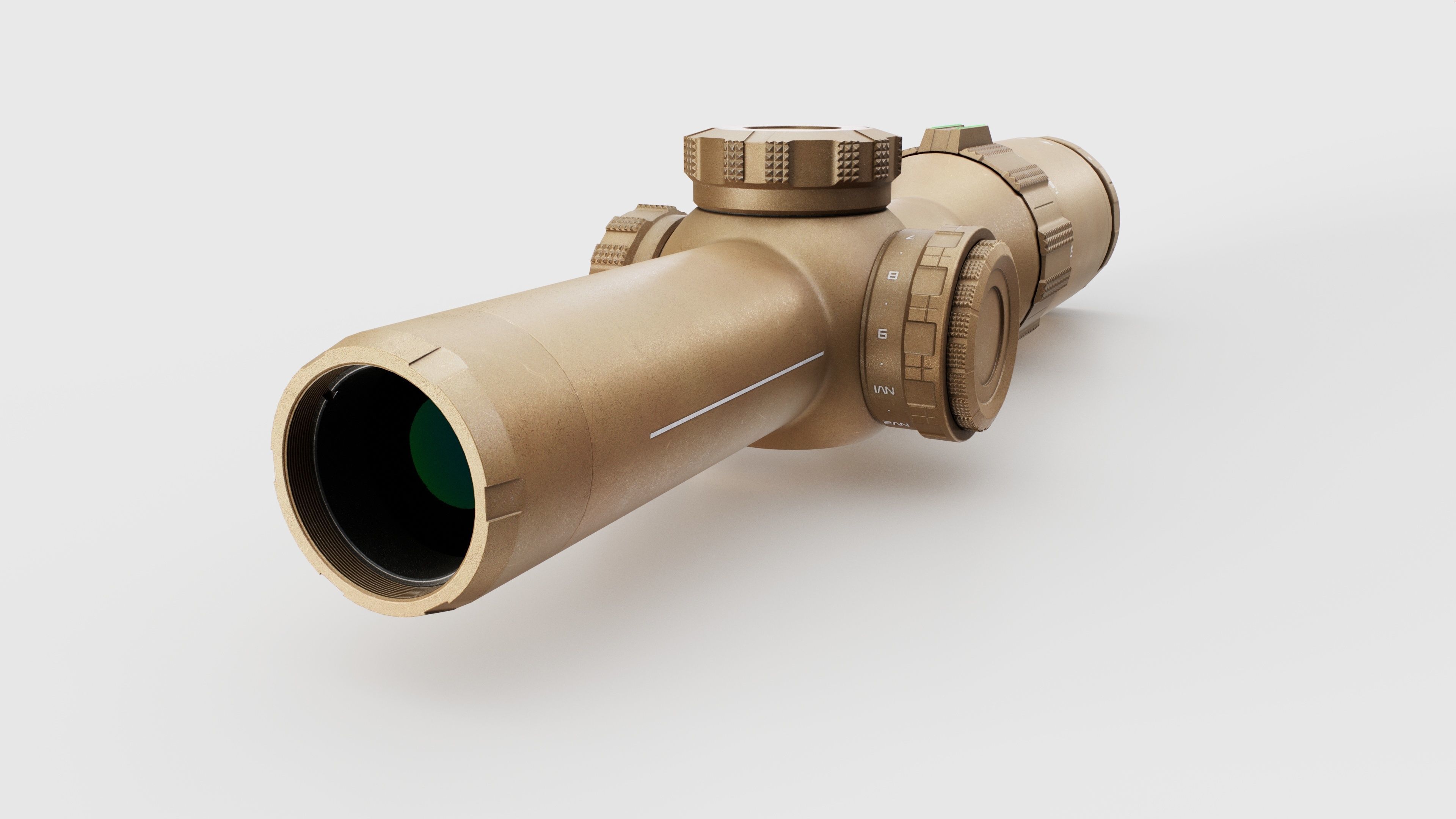 Sig Sauer Tango6T 1-6x24mm Low Power Variable Optic Low-poly 3D model_3