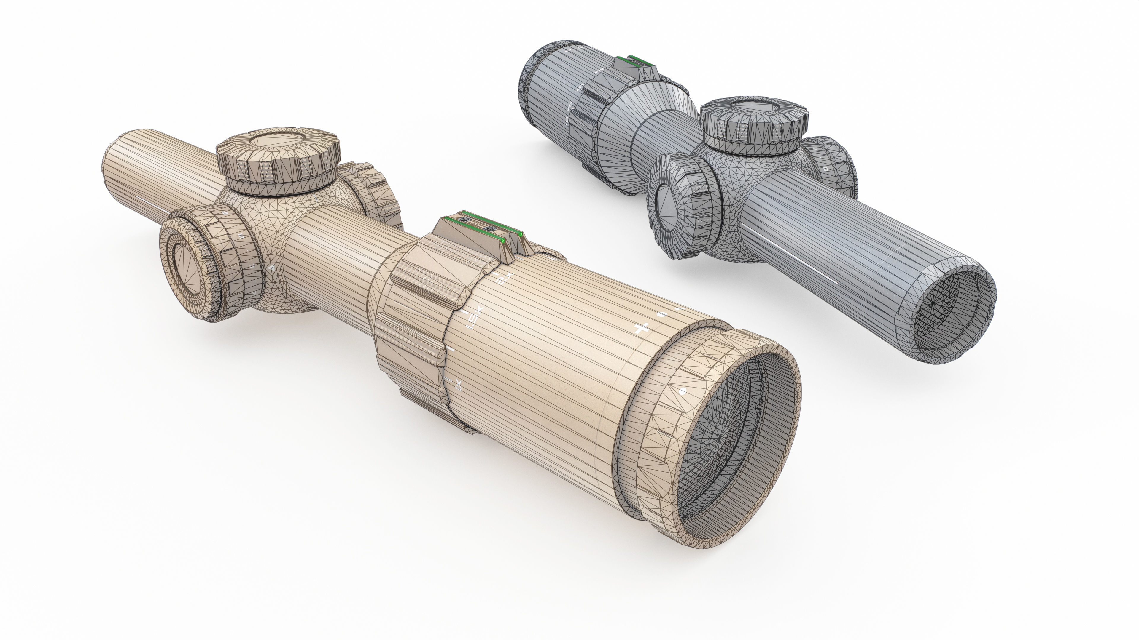 Sig Sauer Tango6T 1-6x24mm Low Power Variable Optic Low-poly 3D model_1