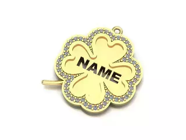 name to be written frame necklace 3D print model