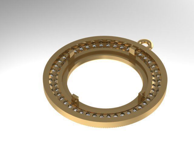 name to be written frame necklace 3D print model_1