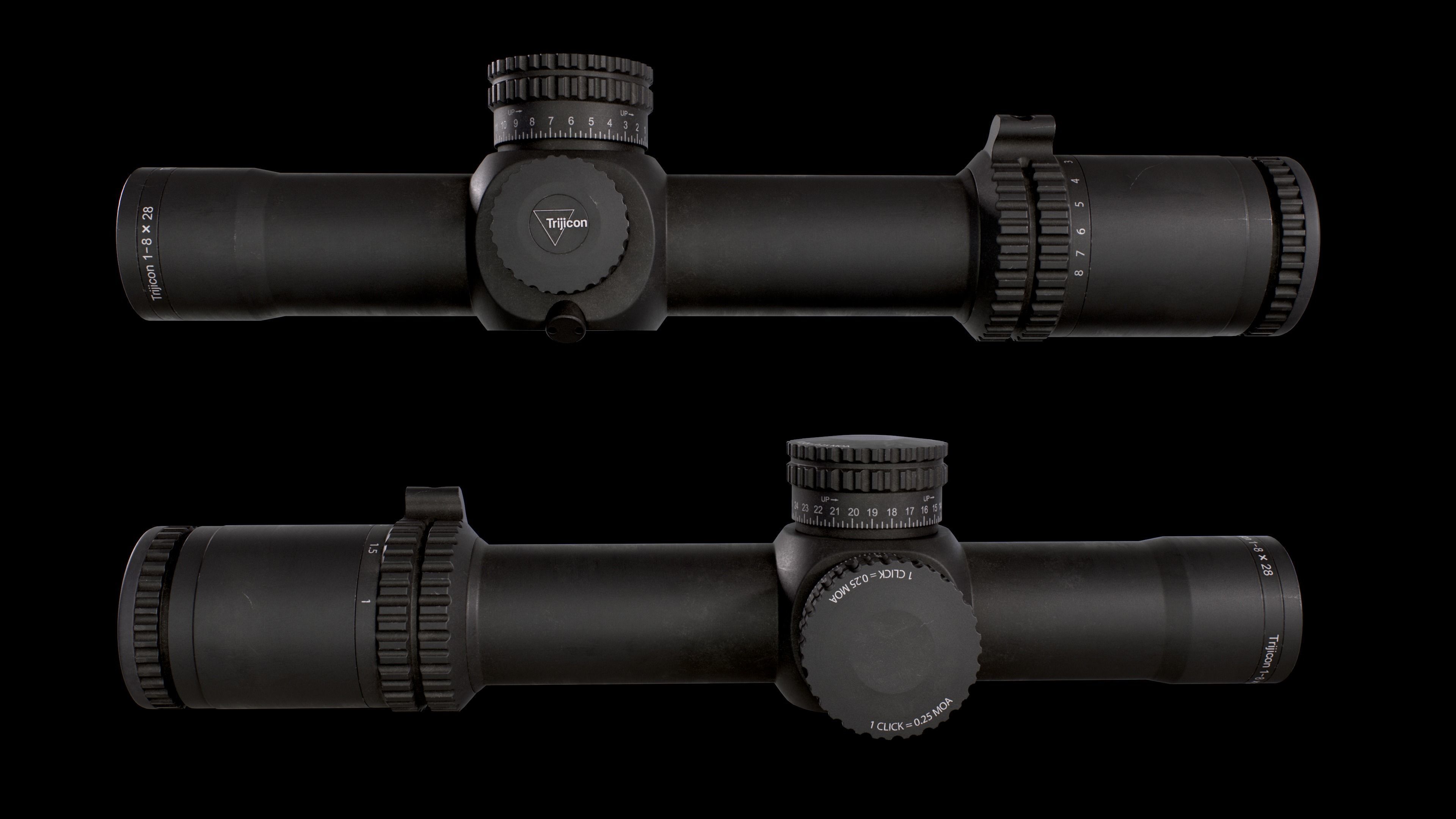 Trijicon AccuPower 1-8x28mm Low Power Variable Optic Low-poly 3D model_3