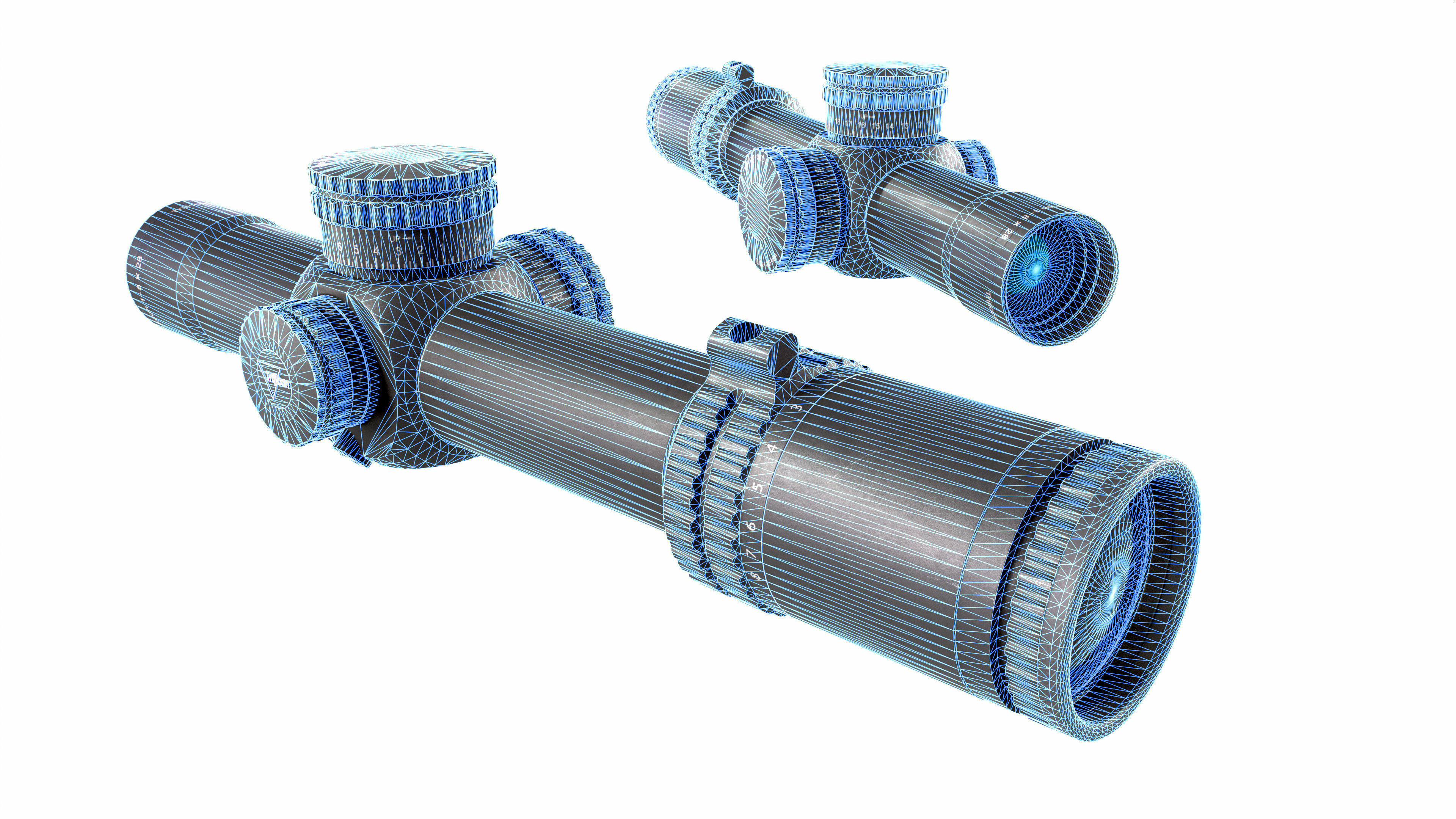 Trijicon AccuPower 1-8x28mm Low Power Variable Optic Low-poly 3D model_2