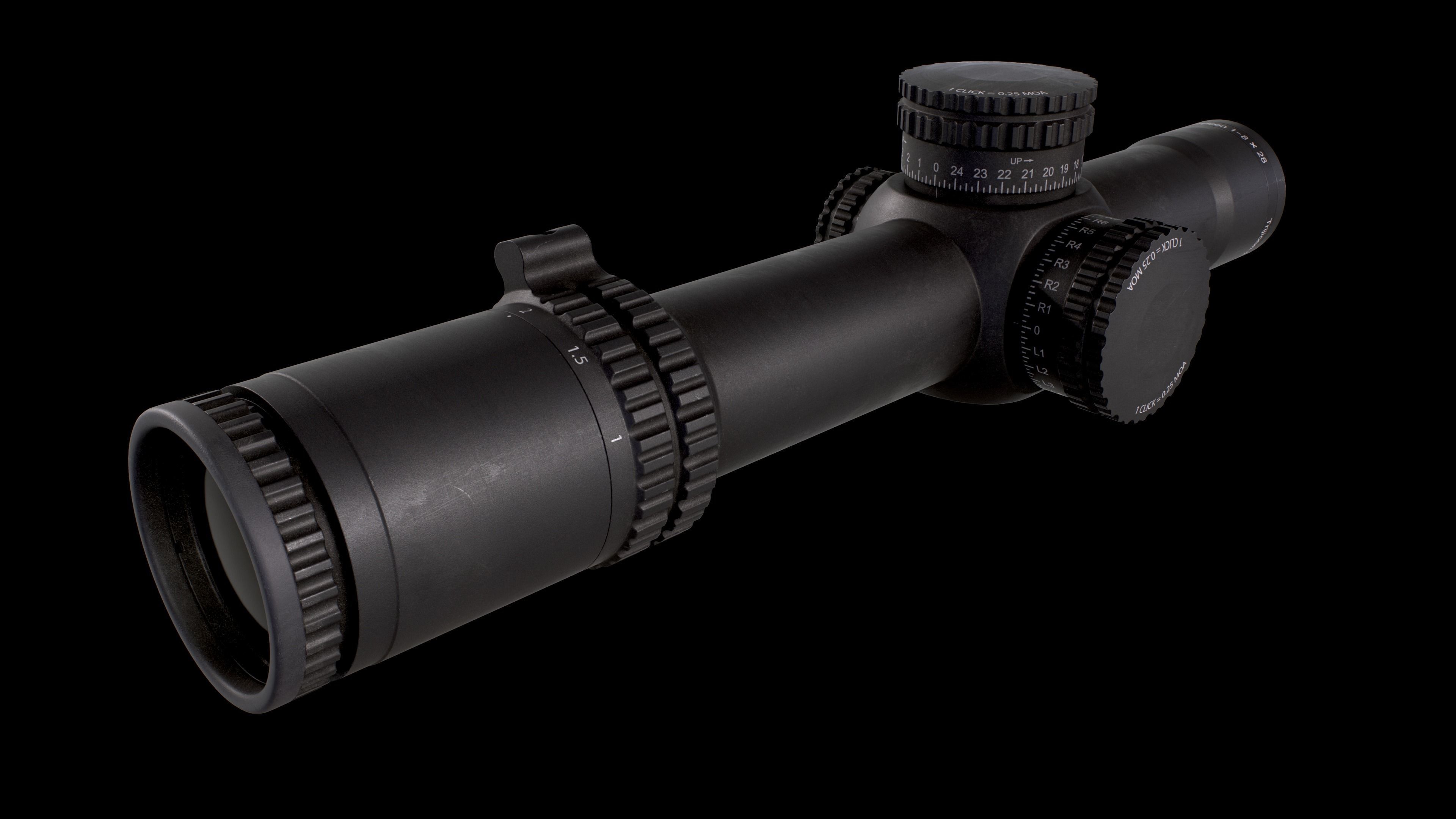 Trijicon AccuPower 1-8x28mm Low Power Variable Optic Low-poly 3D model_6