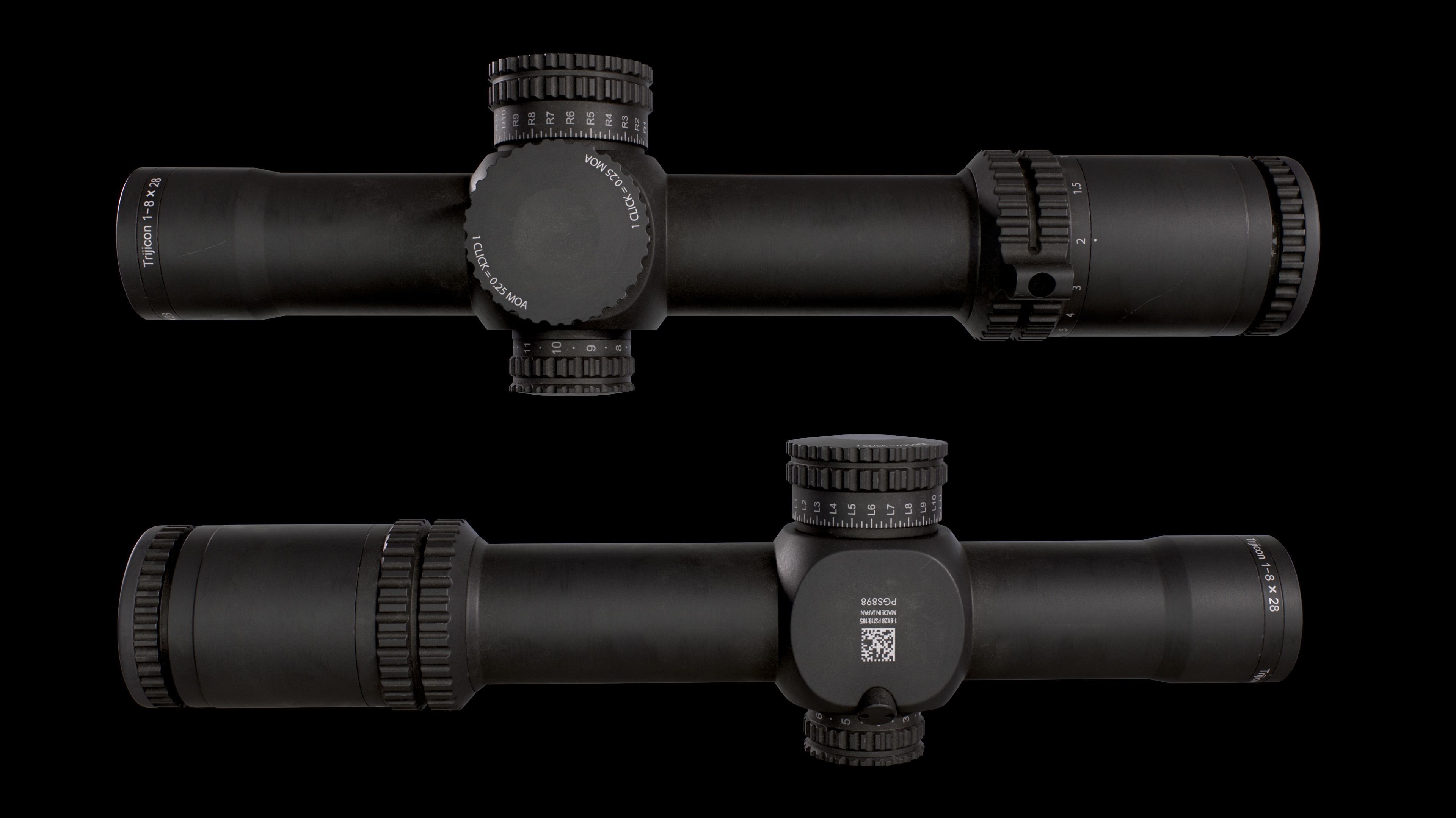 Trijicon AccuPower 1-8x28mm Low Power Variable Optic Low-poly 3D model_4