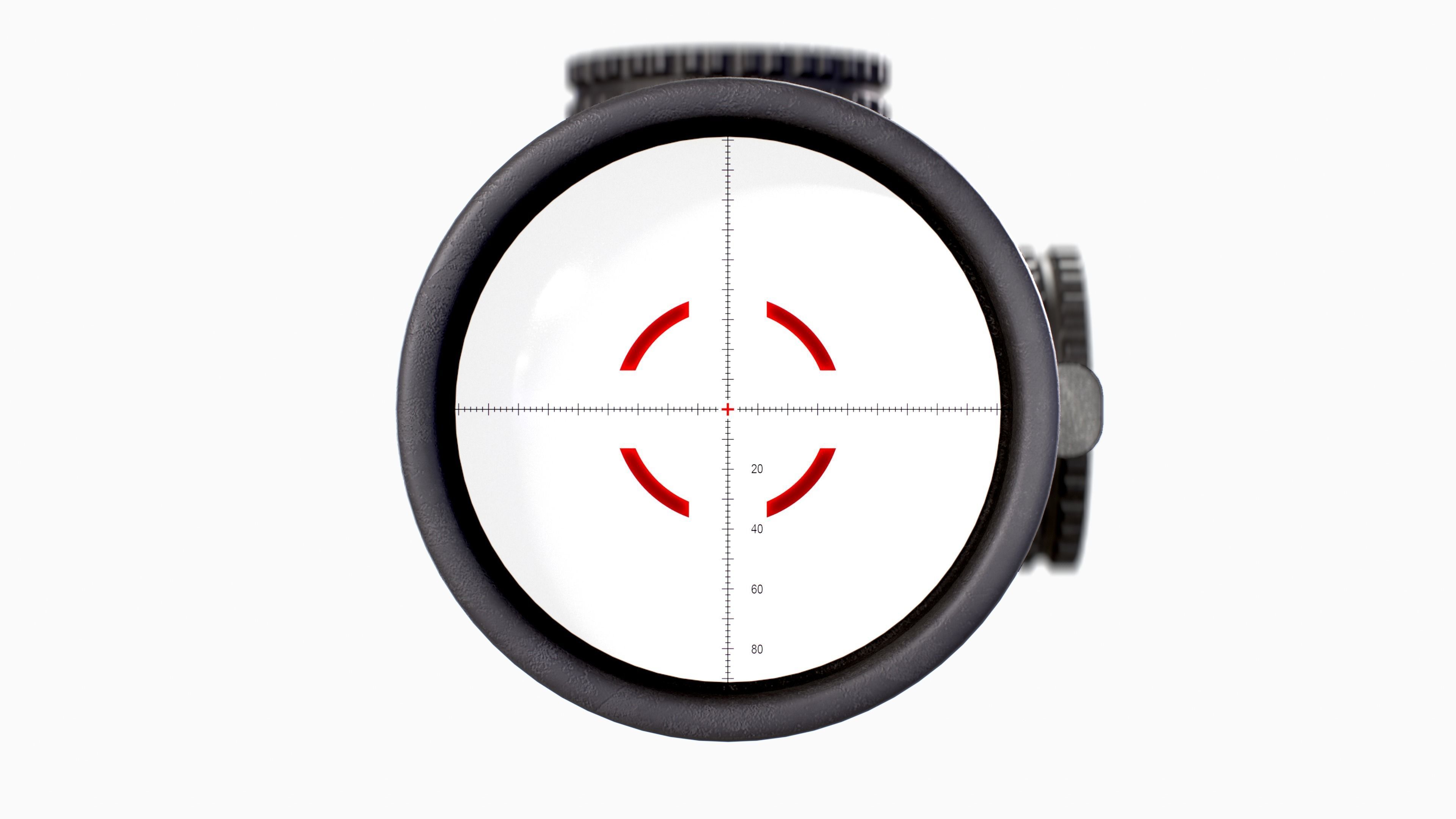 Trijicon AccuPower 1-8x28mm Low Power Variable Optic Low-poly 3D model_10