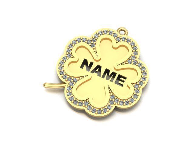 name to be written frame necklace 3D Model Collection_13