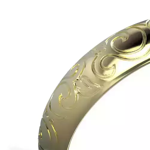 100318 R Engagement ring with a classic pattern  3D print model