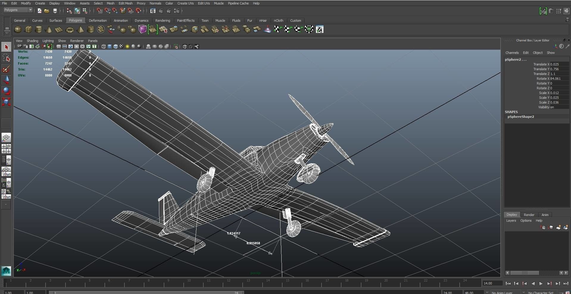 Airplane Piper 3D model_10