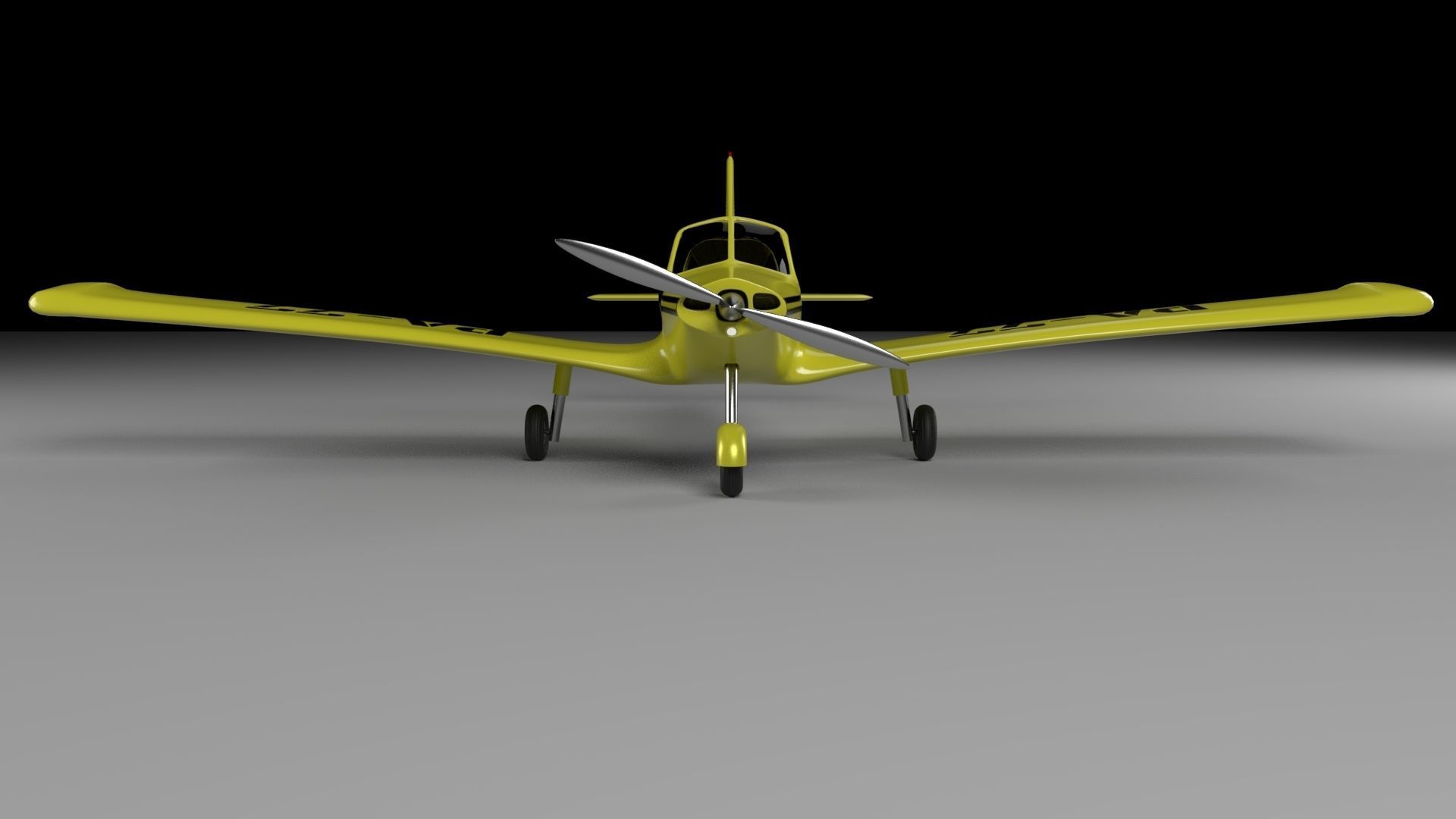 Airplane Piper 3D model_4