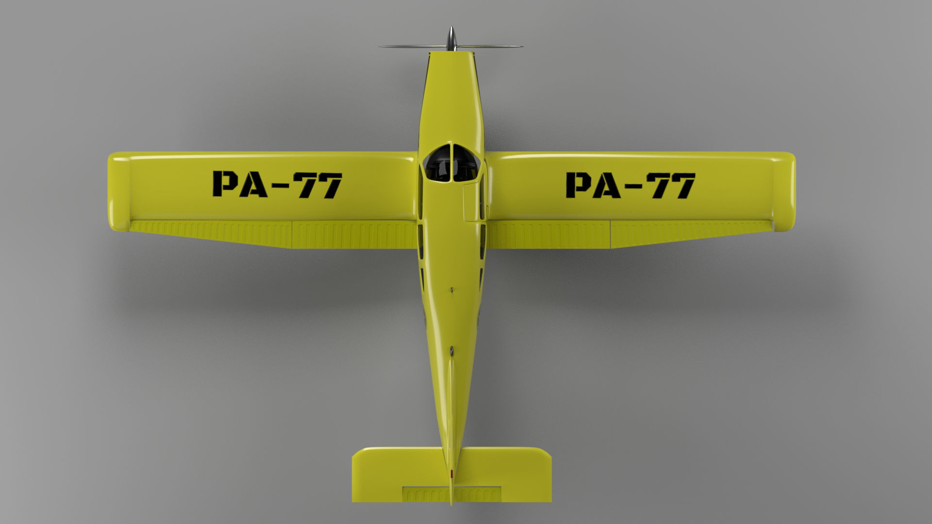 Airplane Piper 3D model_2