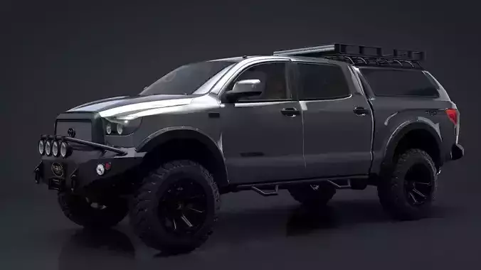 2012 Toyota Tundra Rigged C4D Low-poly 3D model