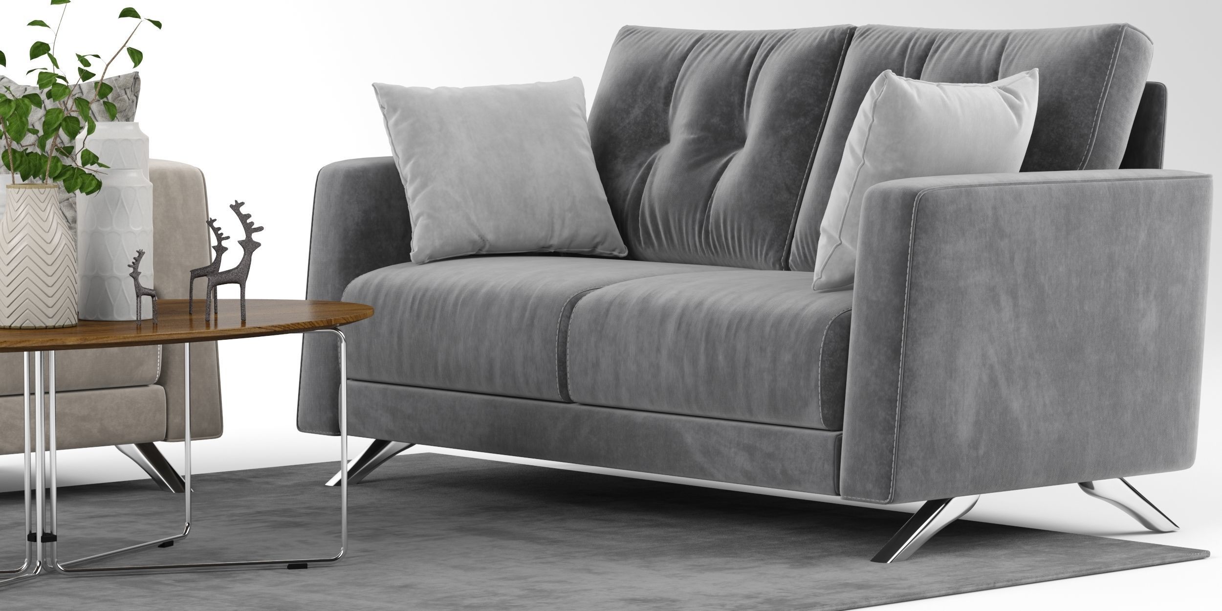Bari sofa set 3d model by Fama 3D model_2