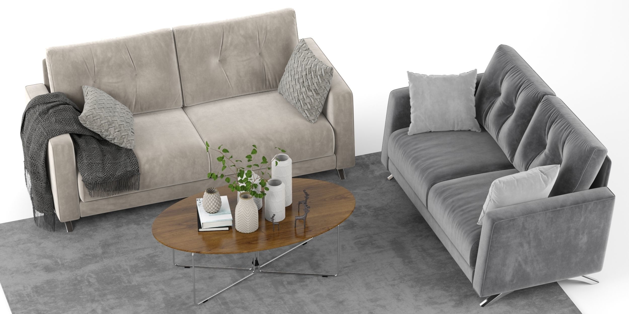 Bari sofa set 3d model by Fama 3D model_4