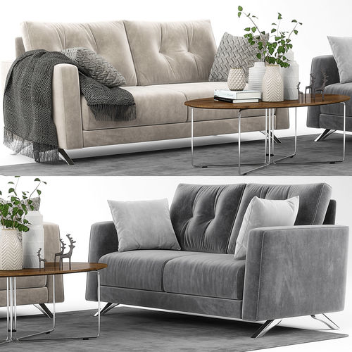 Bari sofa set 3d model by Fama 3D model