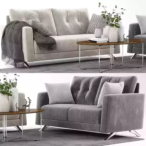 Bari sofa set 3d model by Fama 3D model