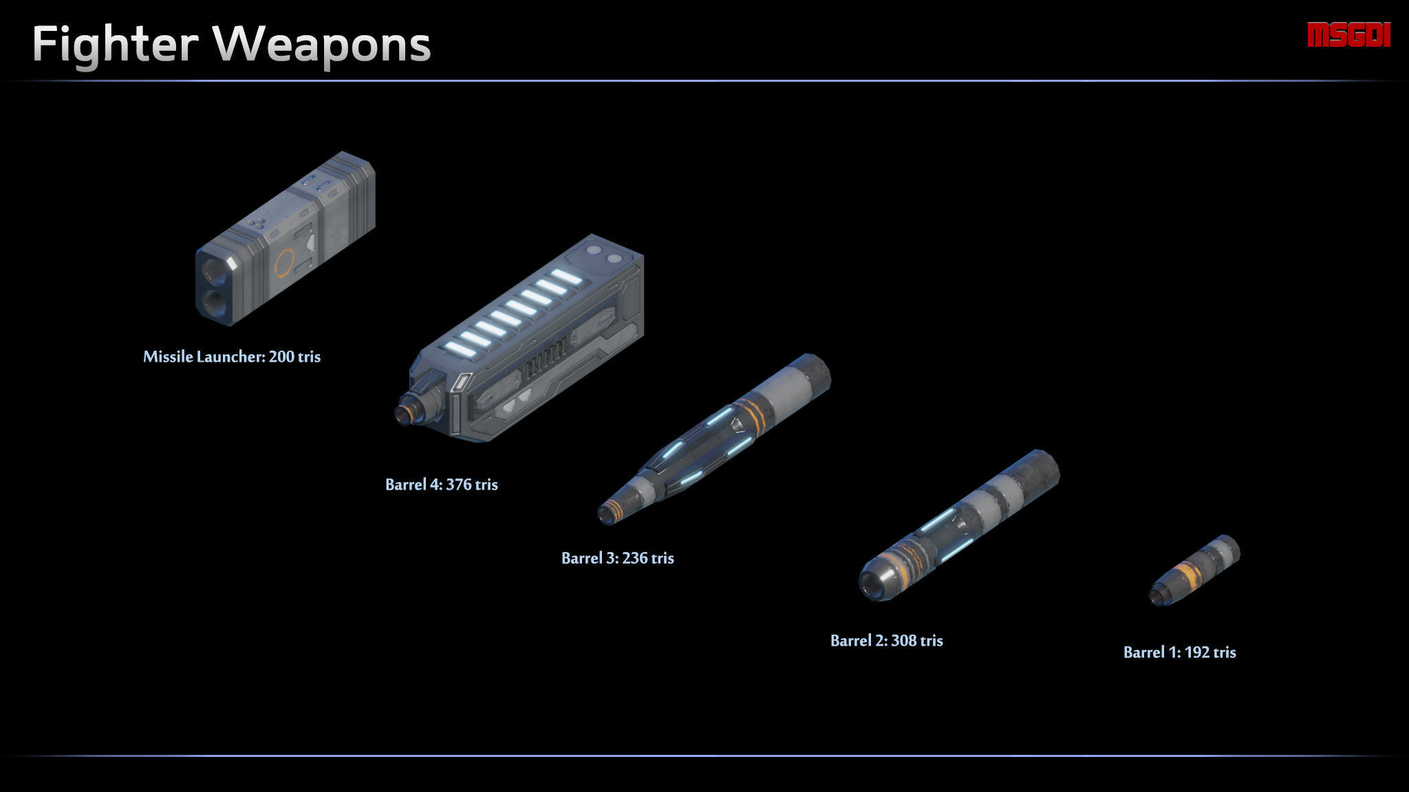 Spaceship Fighter Wildcat Low-poly 3D model_1