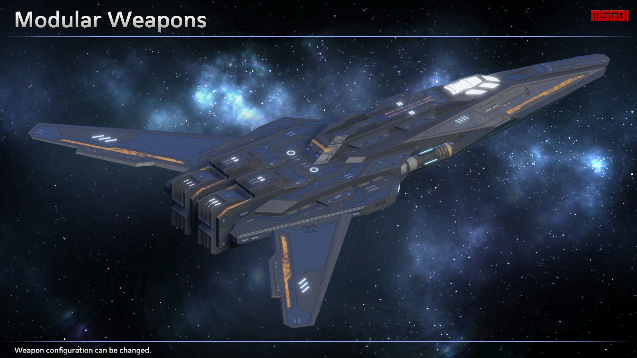 Spaceship Fighter Wildcat Low-poly 3D model_3